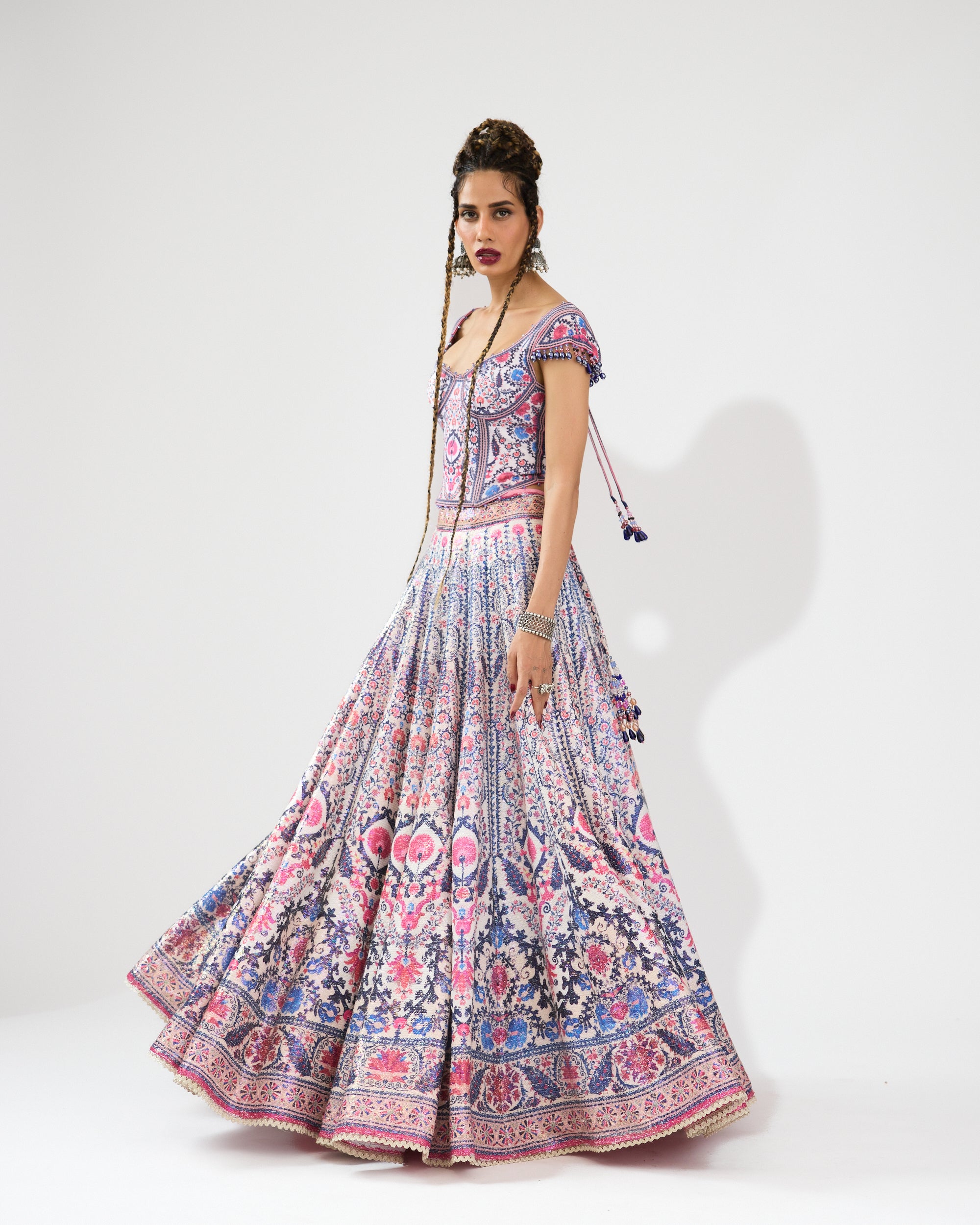 A Bukhara Summer : Leela/Corset - Ivory/Pink