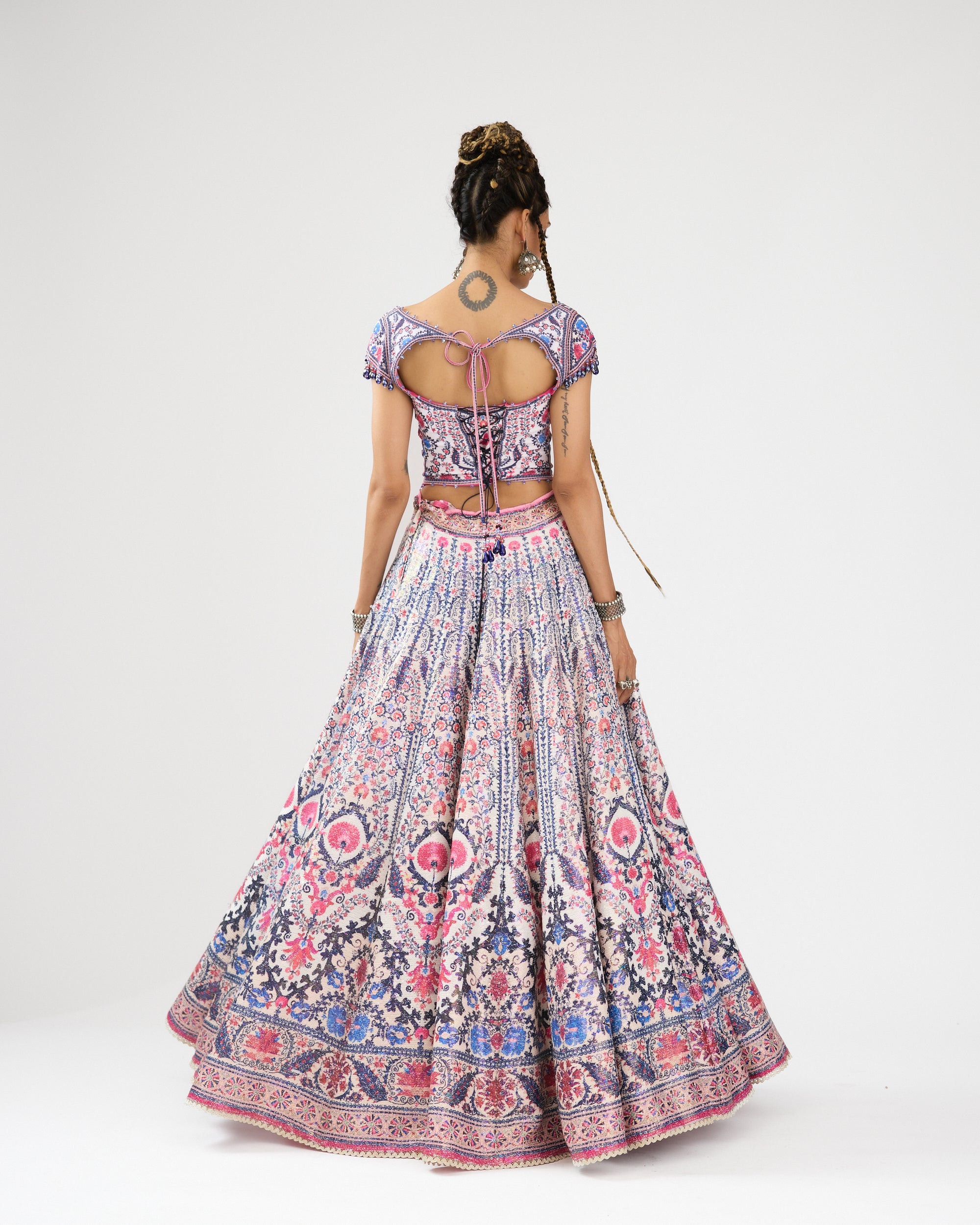 A Bukhara Summer : Leela/Corset - Ivory/Pink