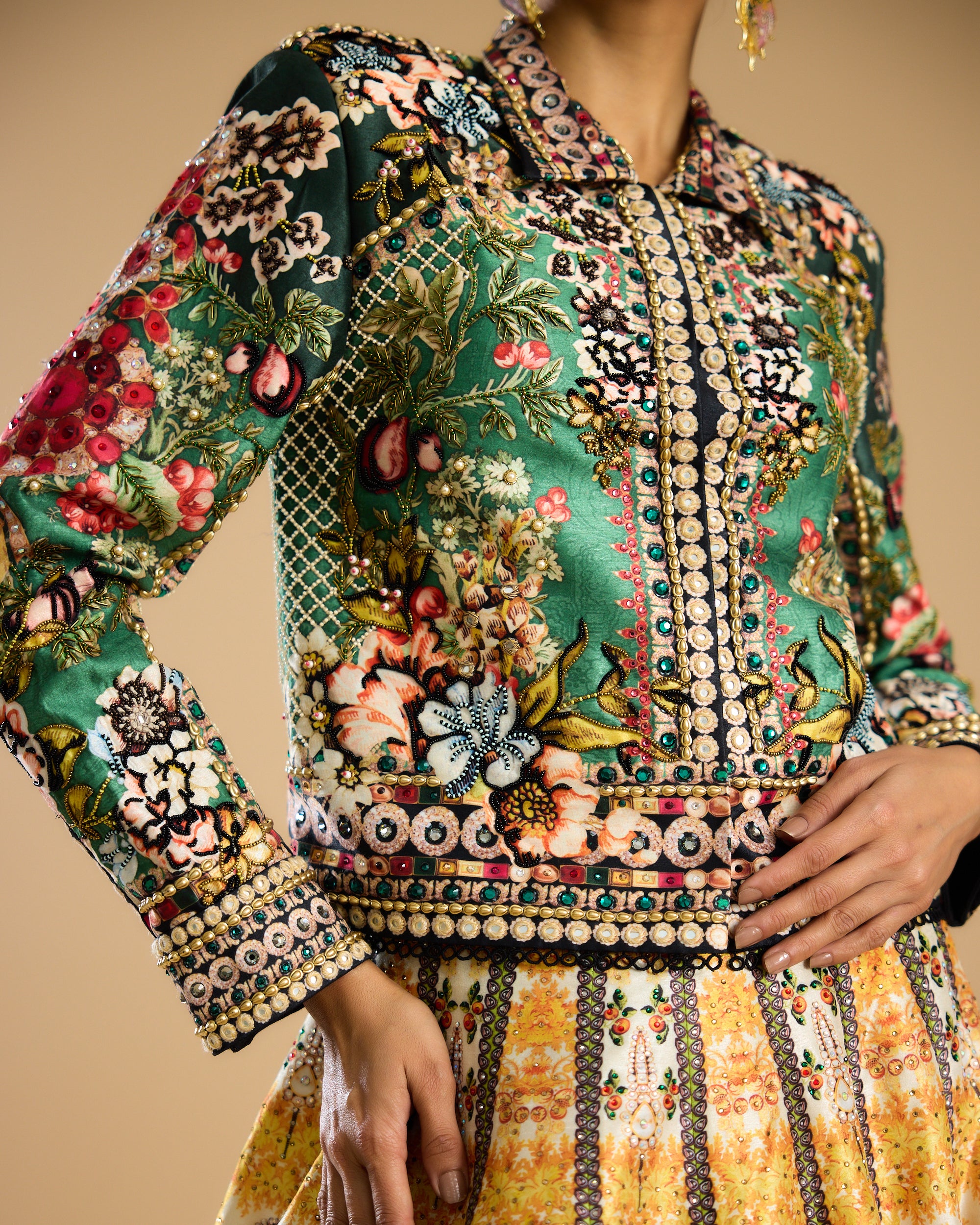 Nizam : Jignasa Leela - Mustard/Emerald