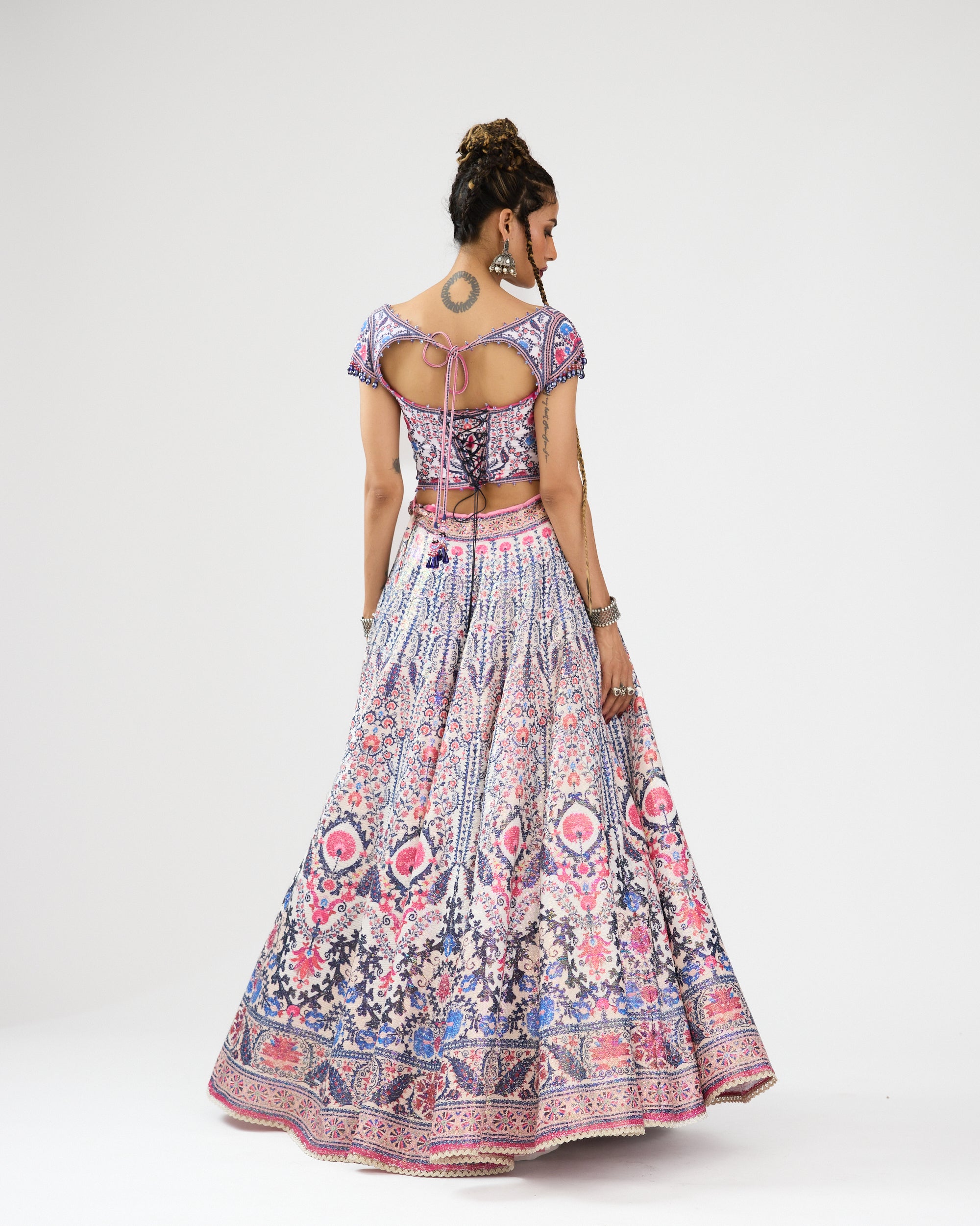 A Bukhara Summer : Leela/Corset - Ivory/Pink