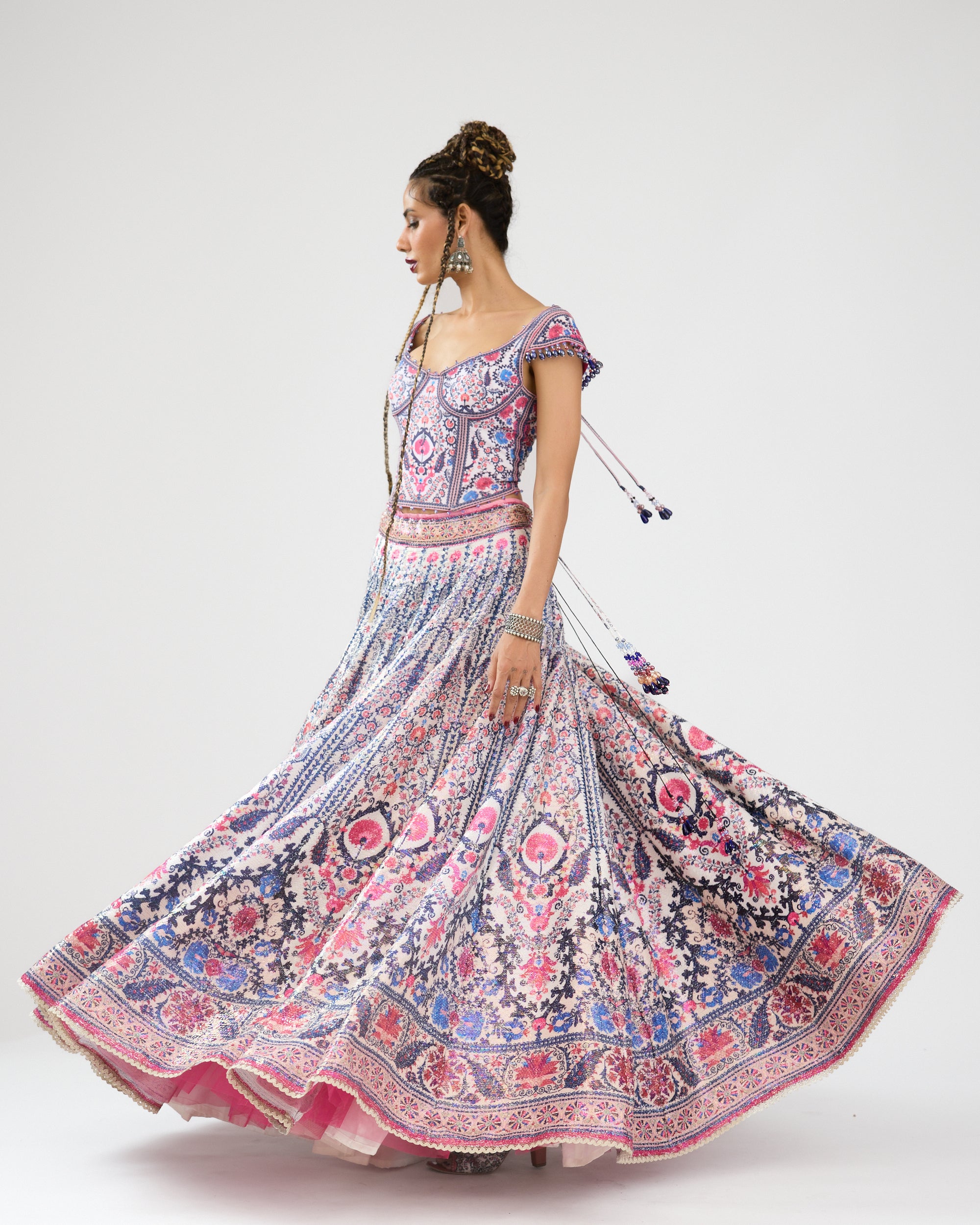 A Bukhara Summer : Leela/Corset - Ivory/Pink