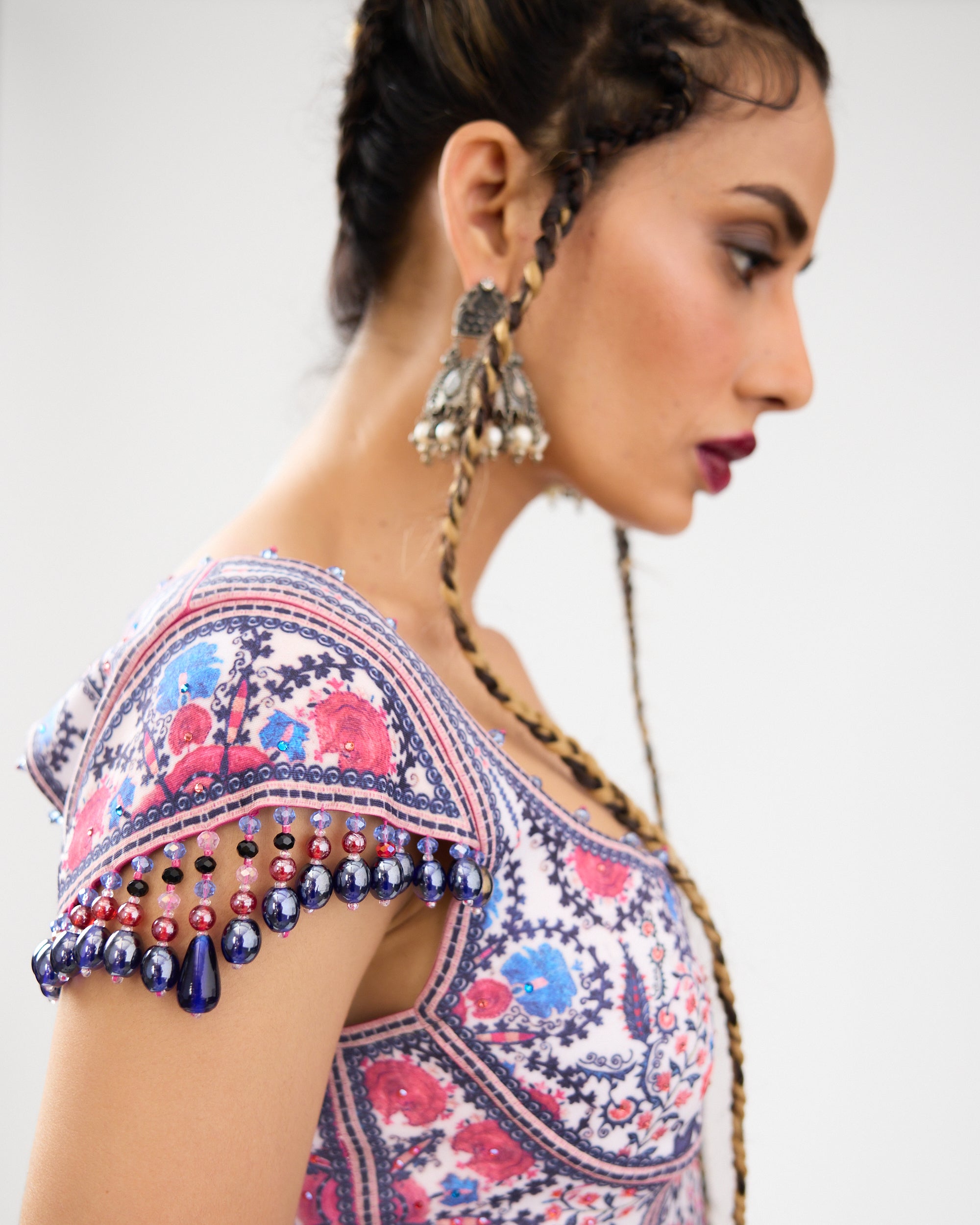 A Bukhara Summer : Leela/Corset - Ivory/Pink