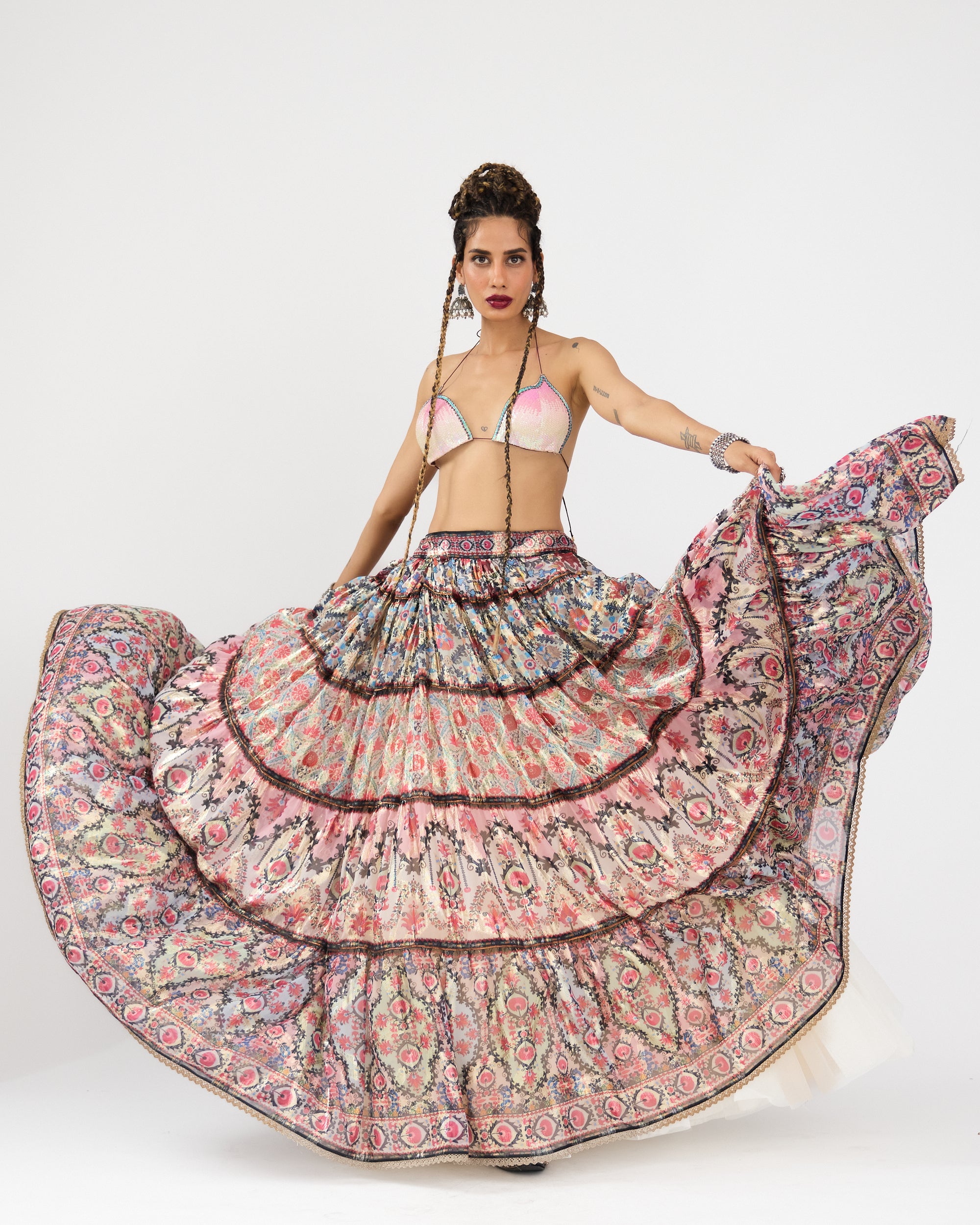 A Bukhara Summer : Tabetha/Leela - Ivory/Pink