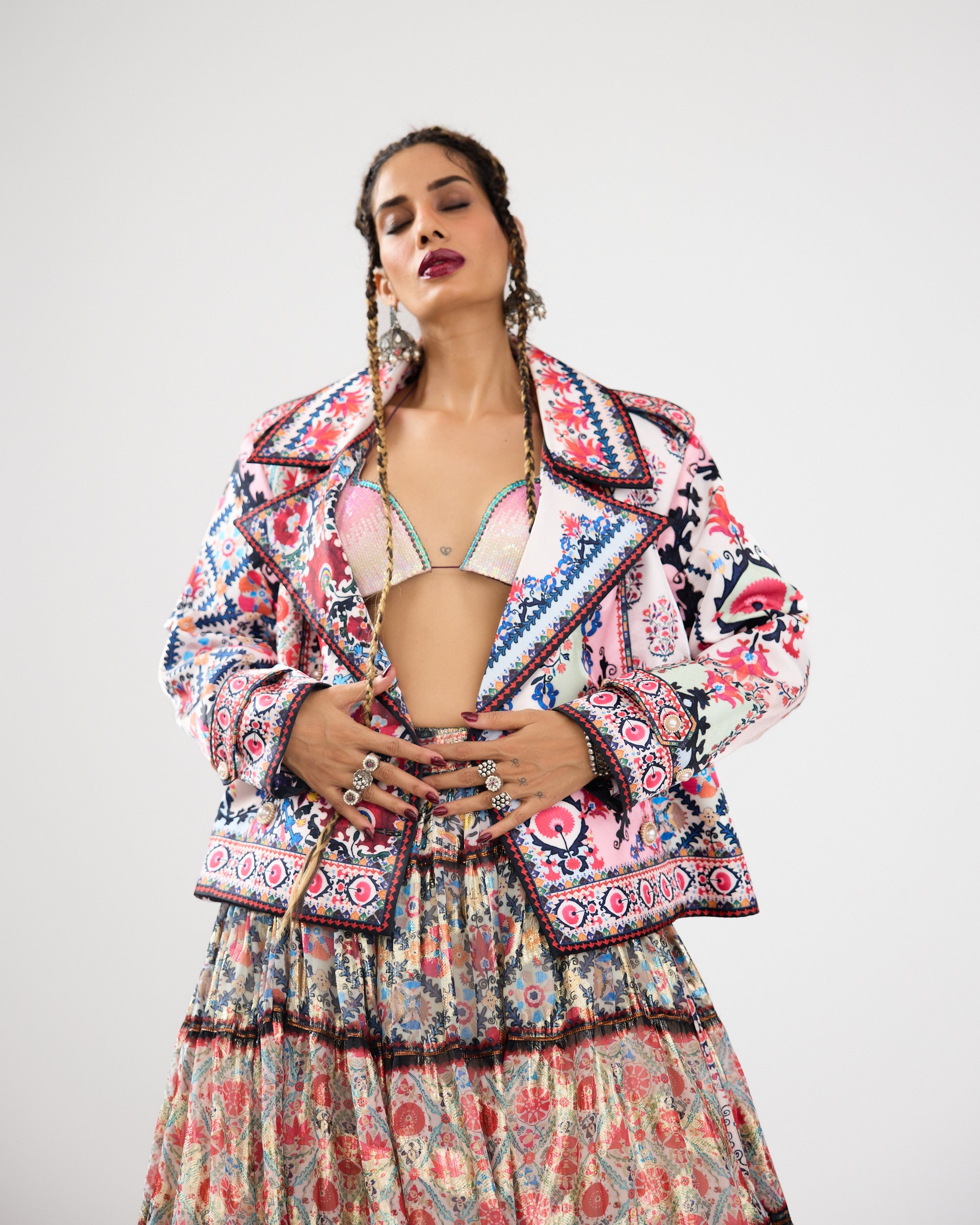 A Bukhara Summer : Tabetha/Leela - Ivory/Pink