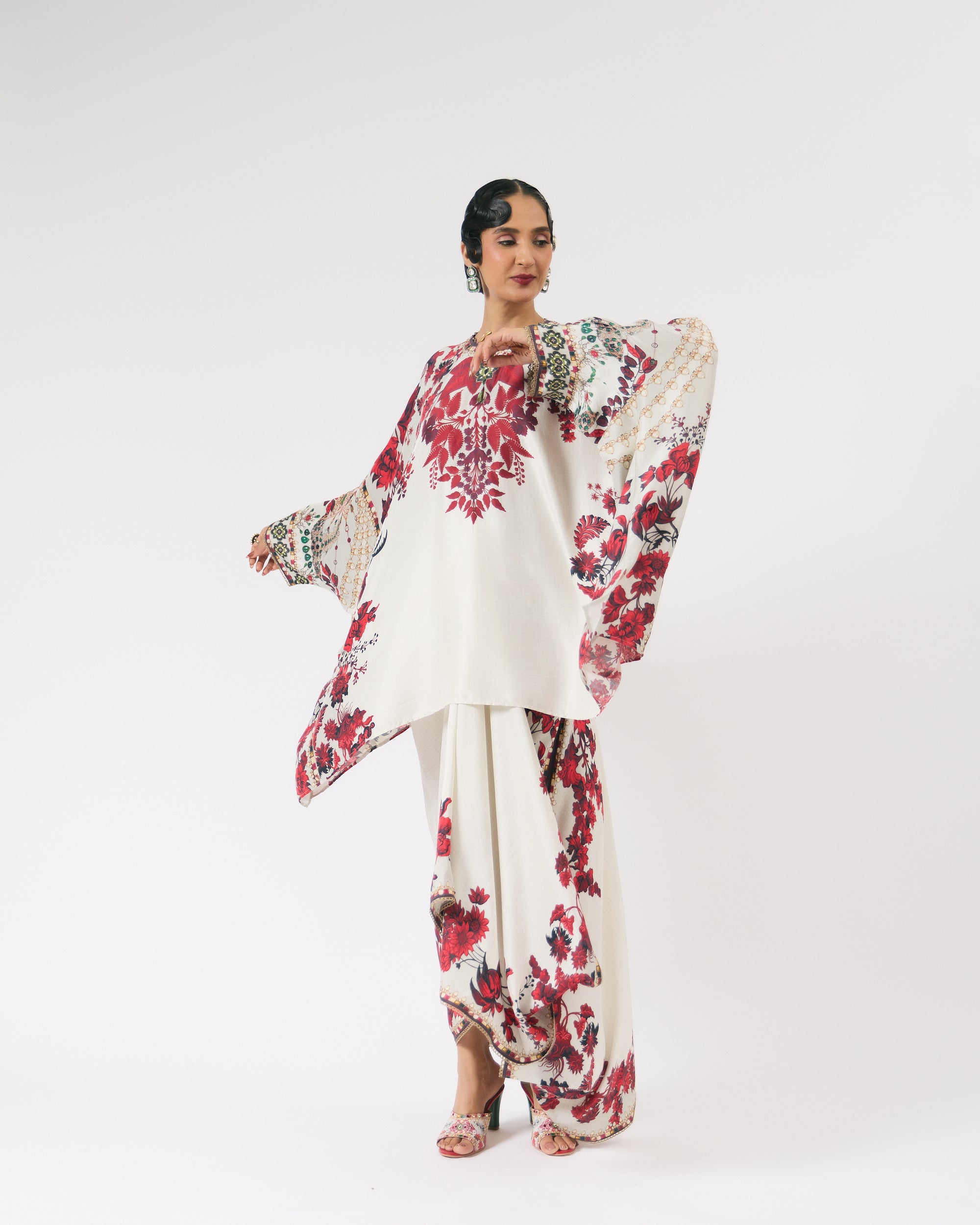 Nizam : Insha - Ivory/Red