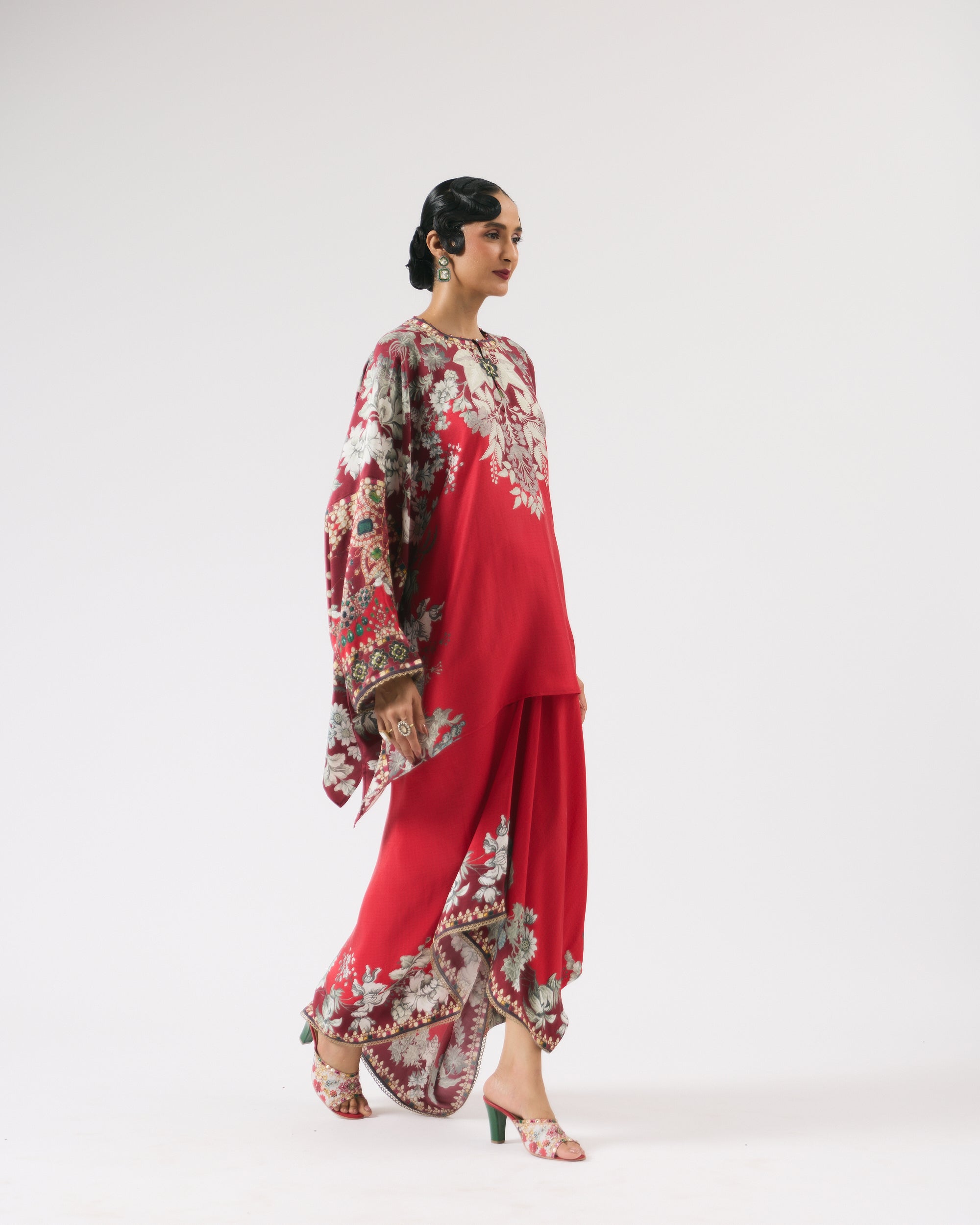 Nizam : Insha - Red/Slate