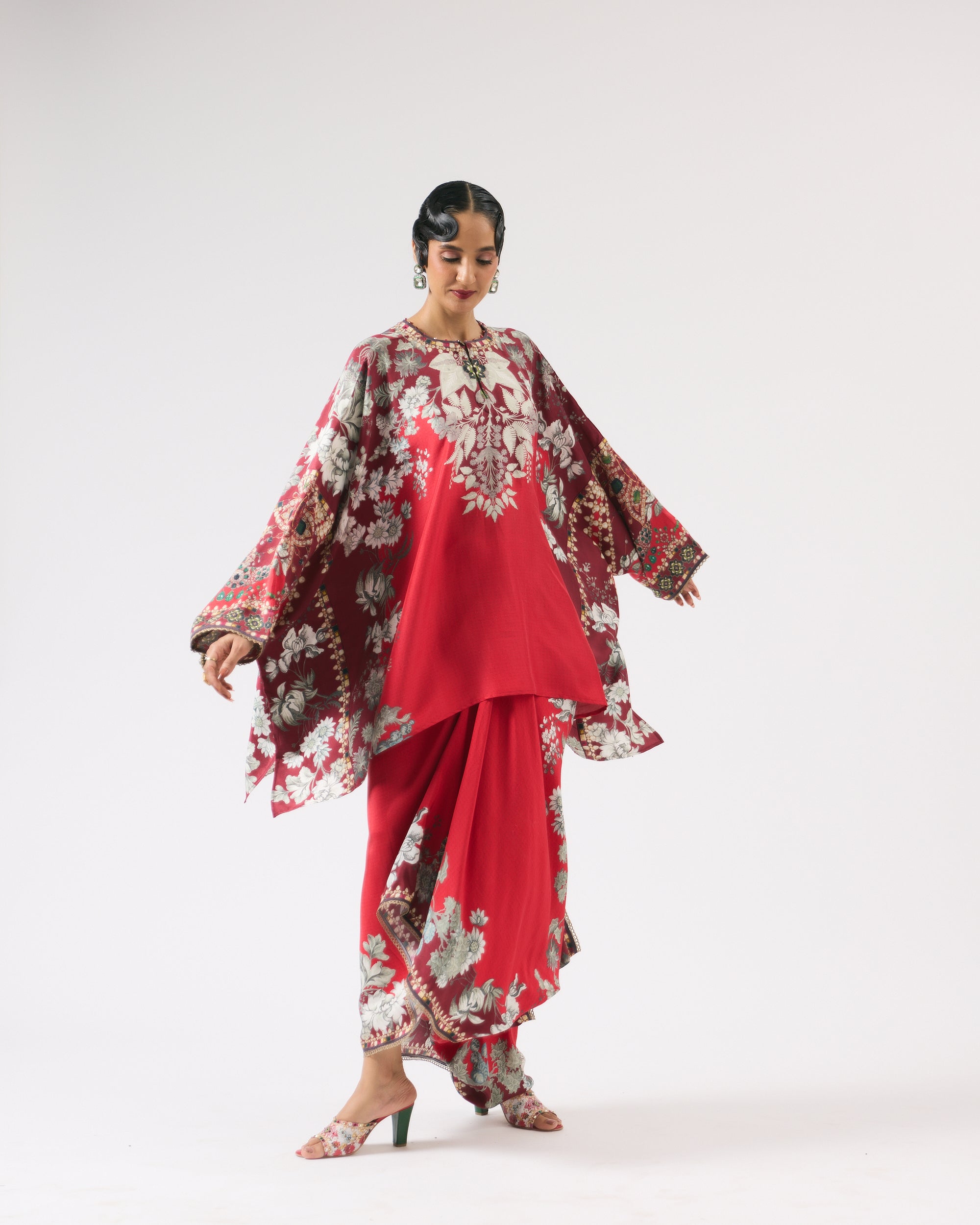 Nizam : Insha - Red/Slate