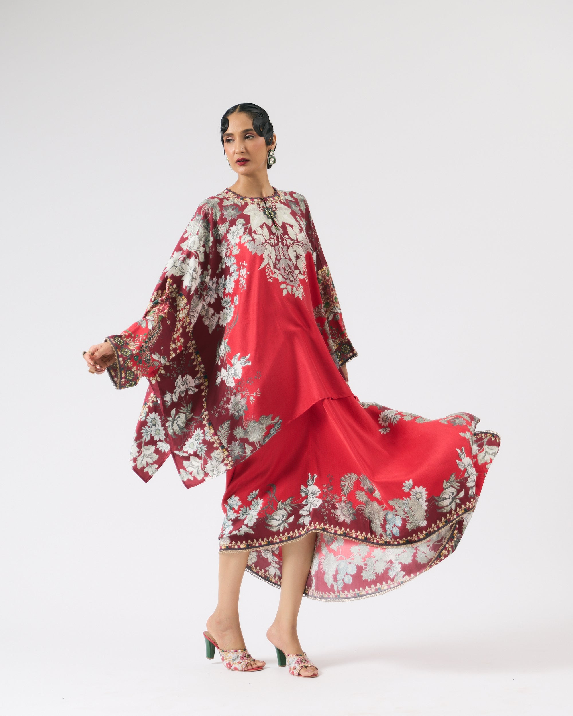 Nizam : Insha - Red/Slate