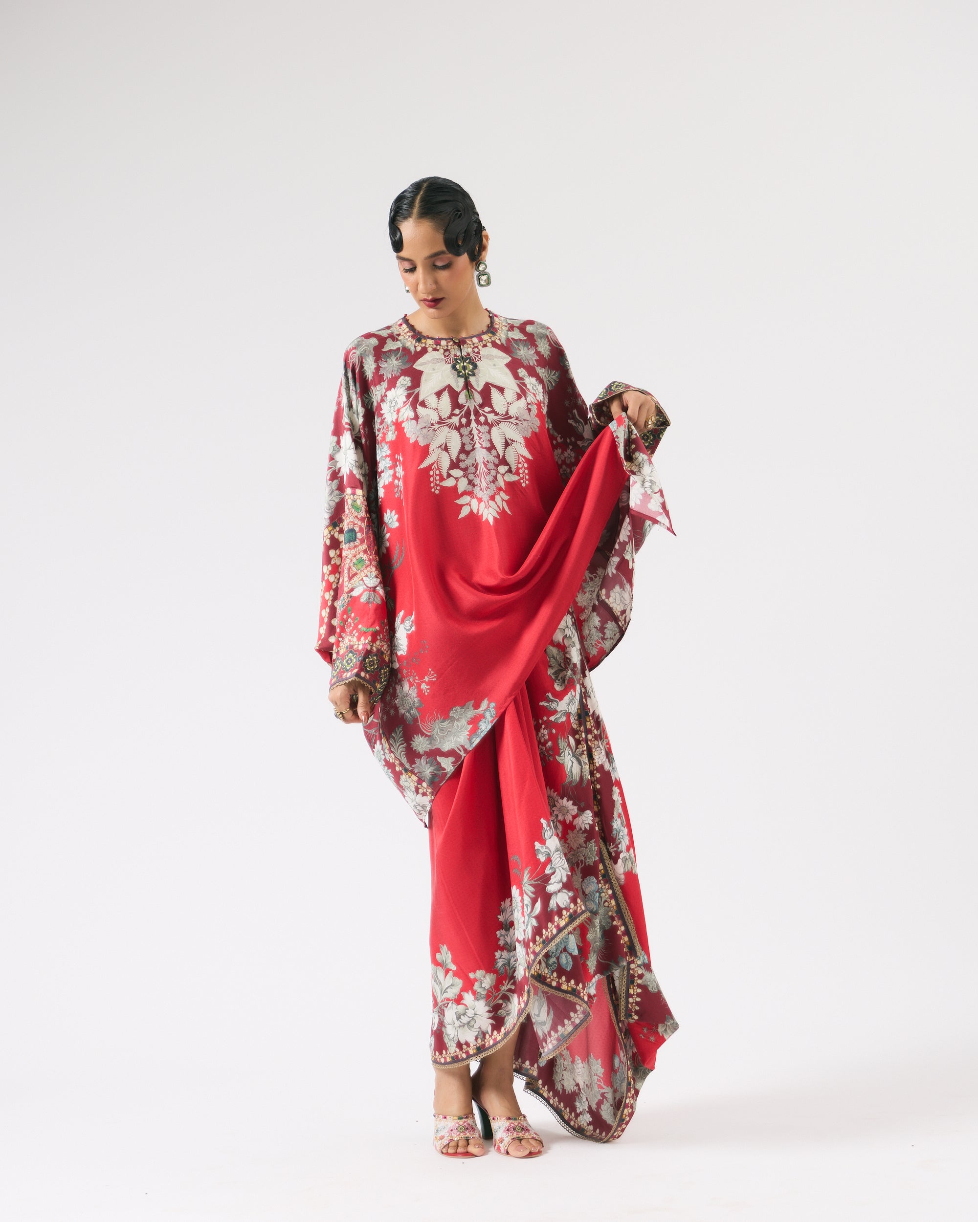 Nizam : Insha - Red/Slate