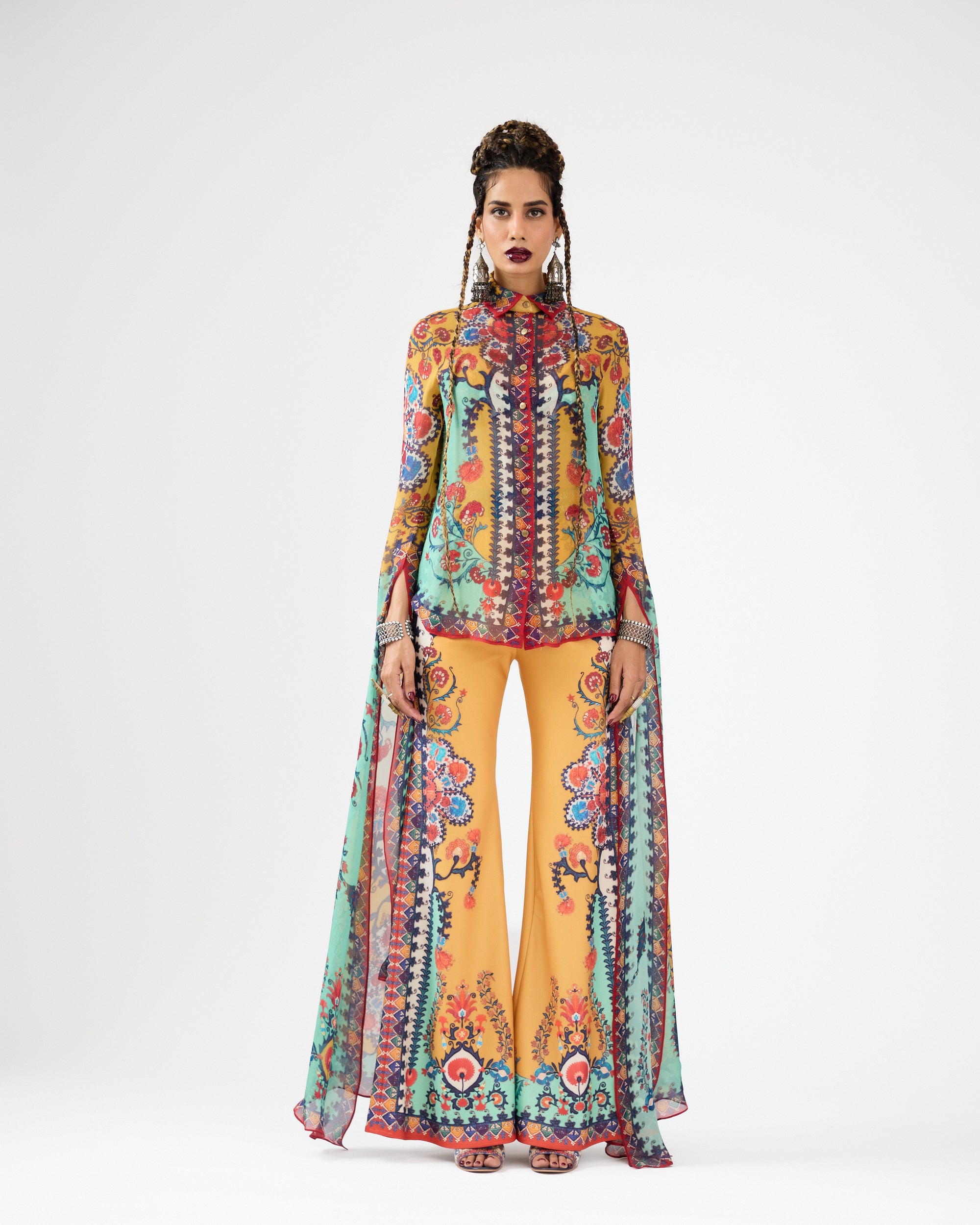A Bukhara Summer : Maaya - Mint/Mustard