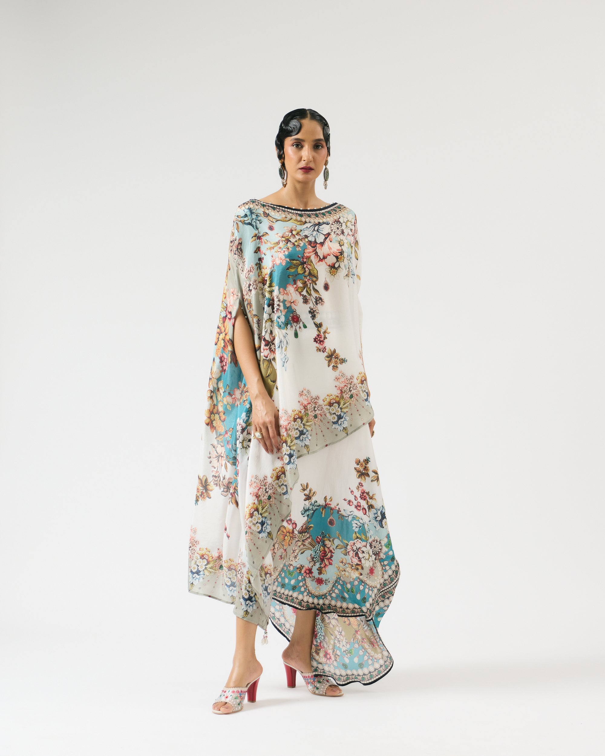Nizam : Kamini - Ivory/Aqua