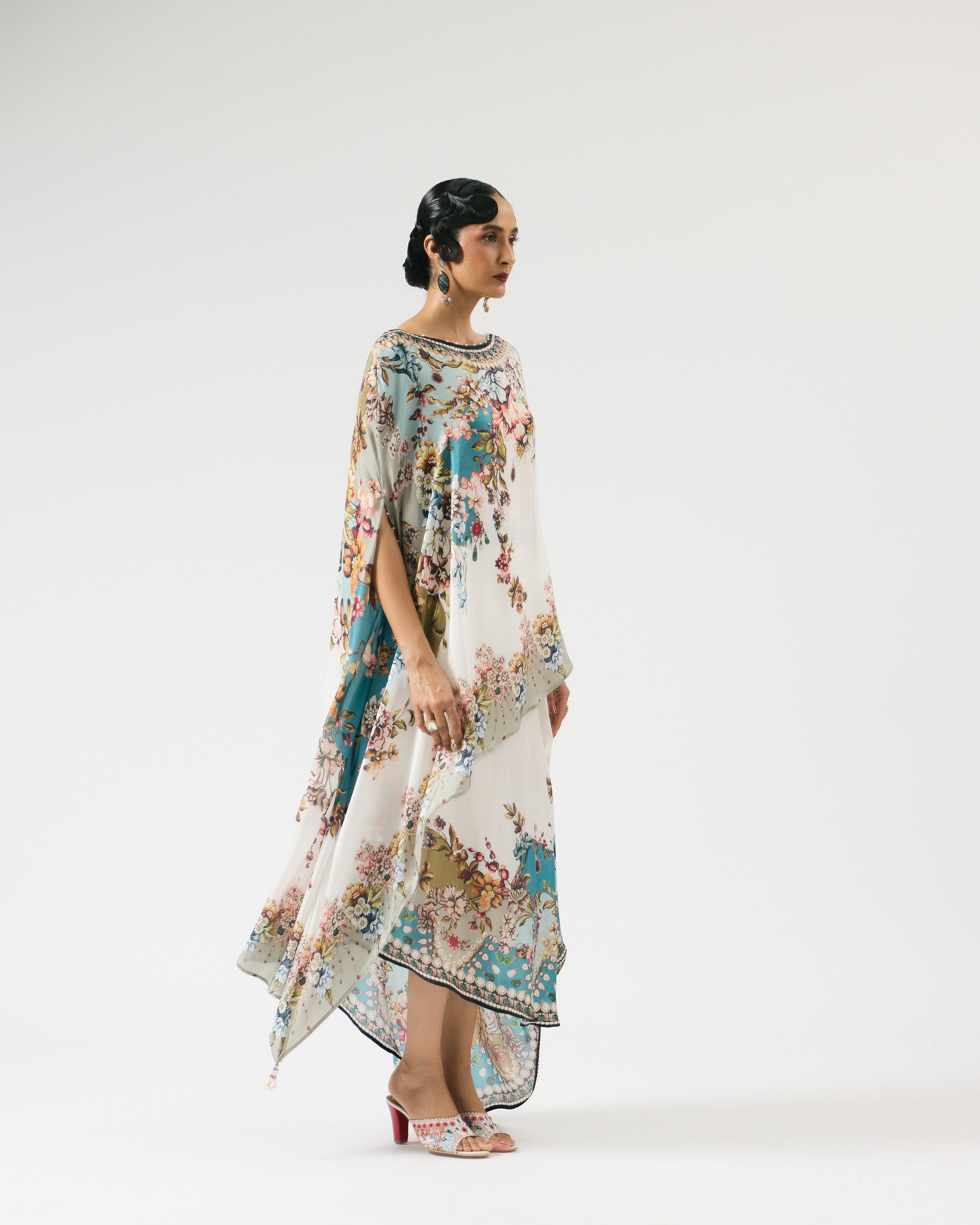 Nizam : Kamini - Ivory/Aqua