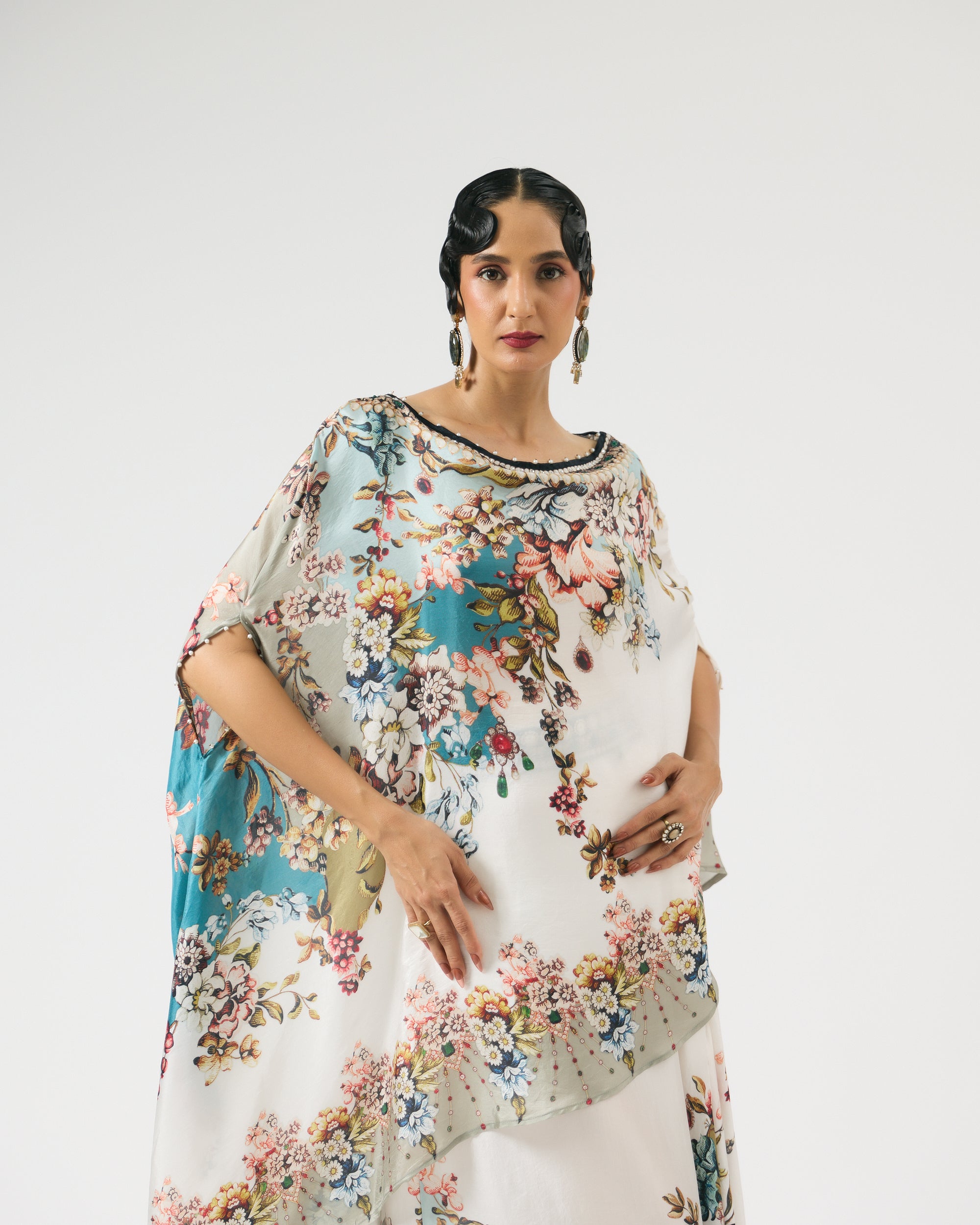 Nizam : Kamini - Ivory/Aqua
