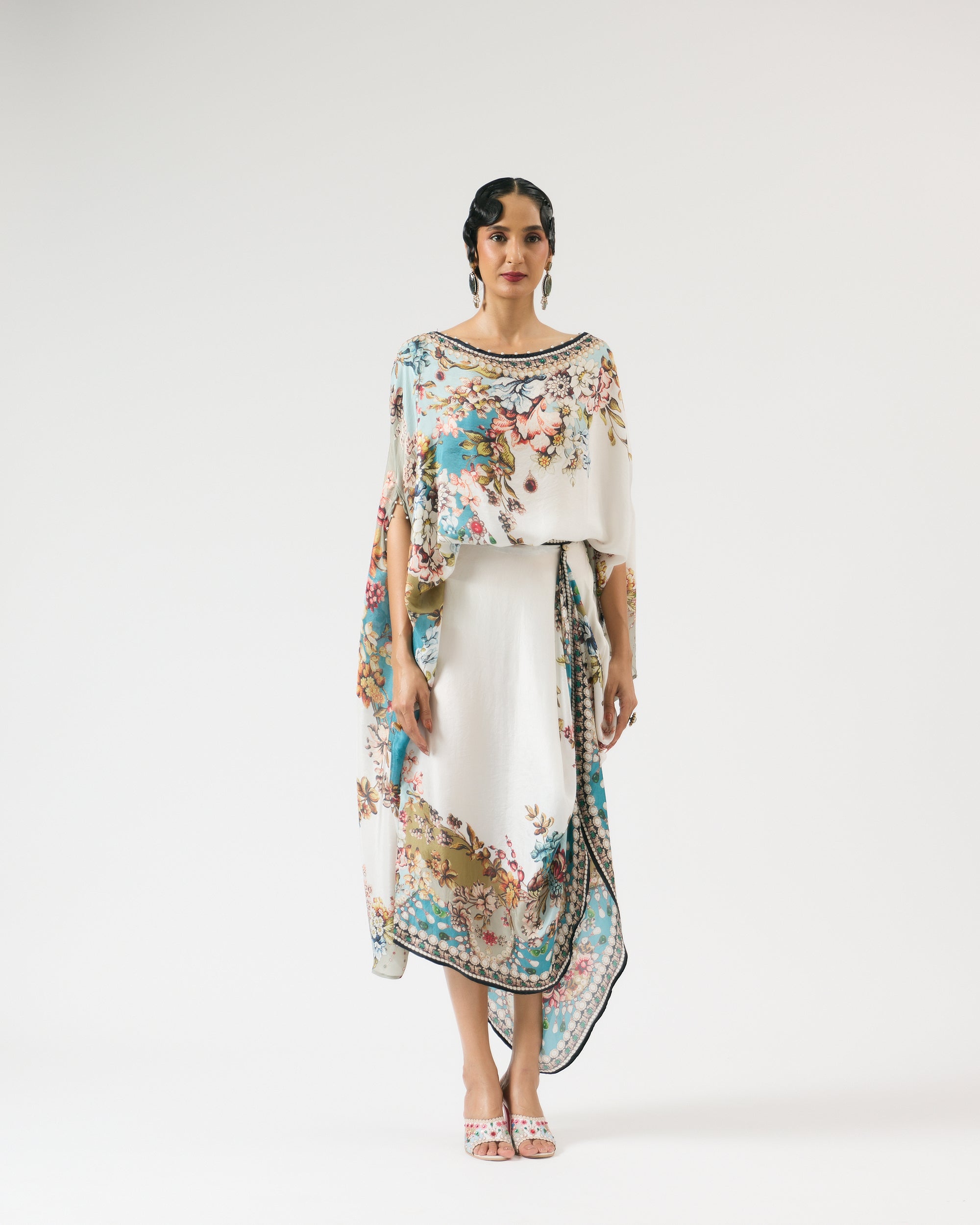 Nizam : Kamini - Ivory/Aqua