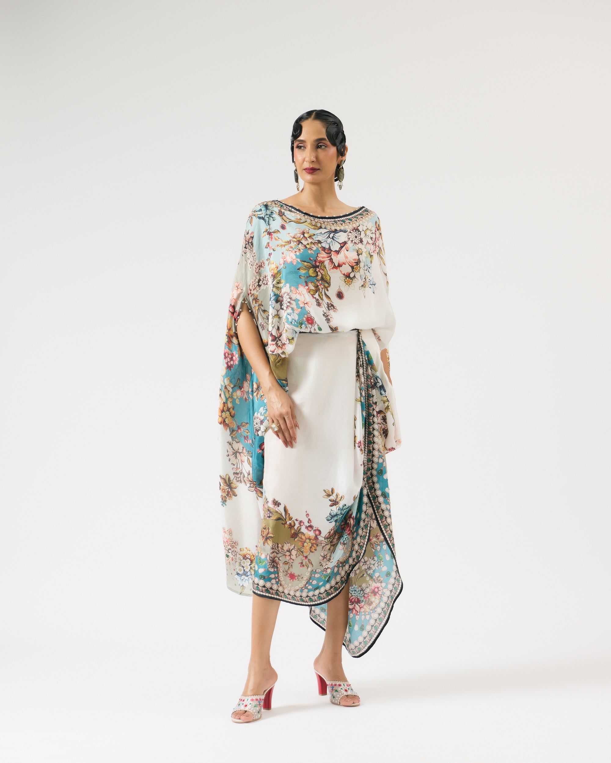Nizam : Kamini - Ivory/Aqua