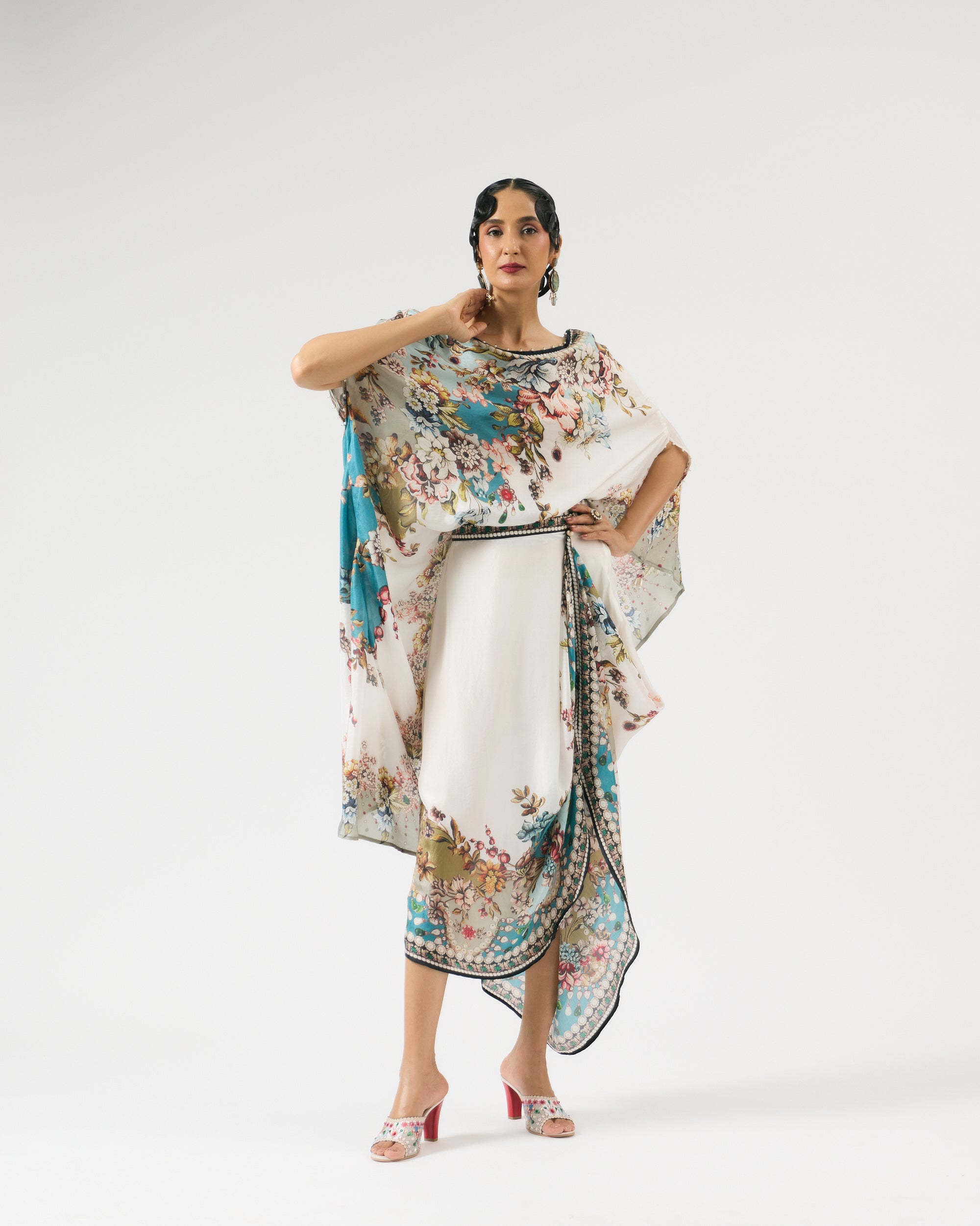 Nizam : Kamini - Ivory/Aqua