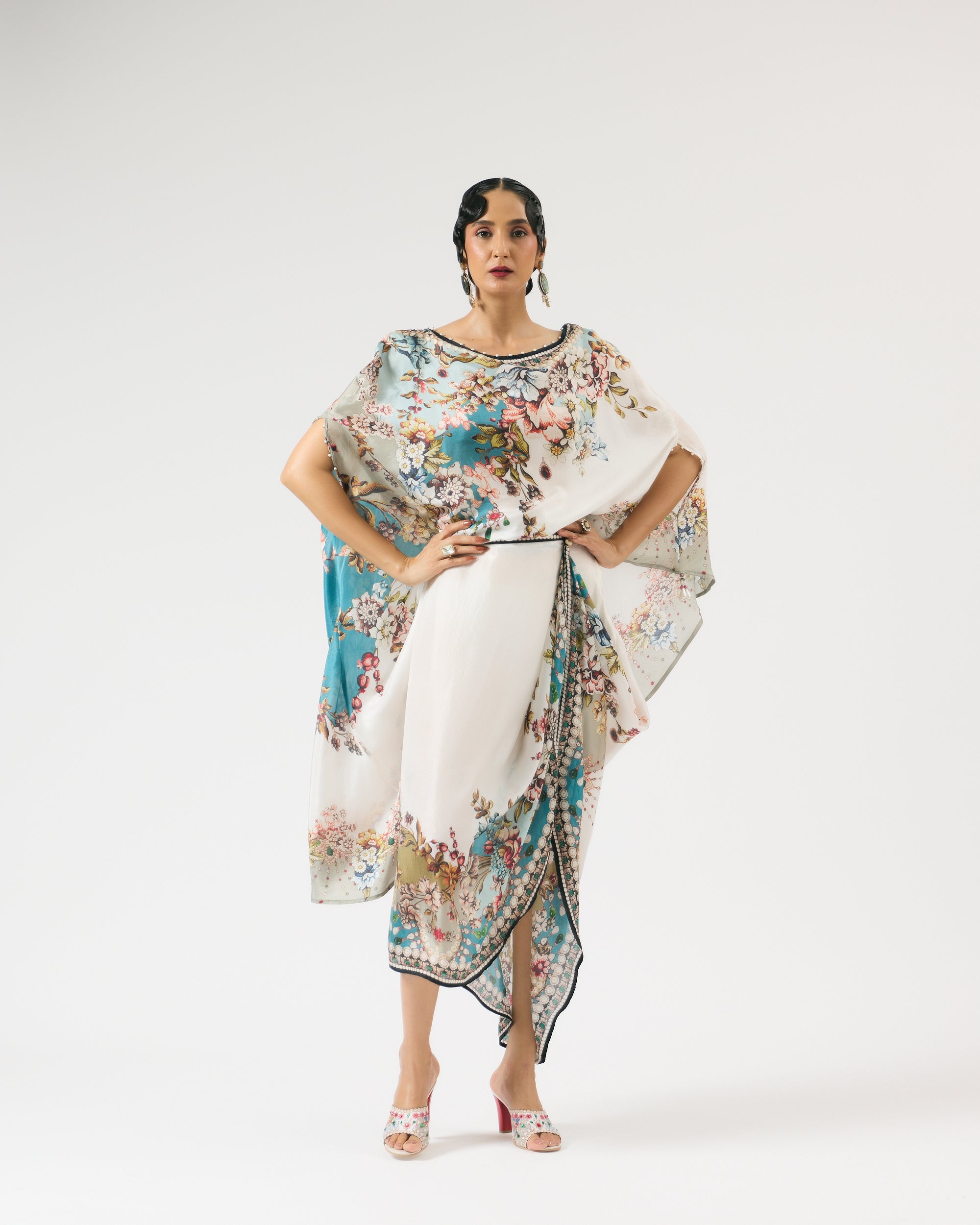 Nizam : Kamini - Ivory/Aqua