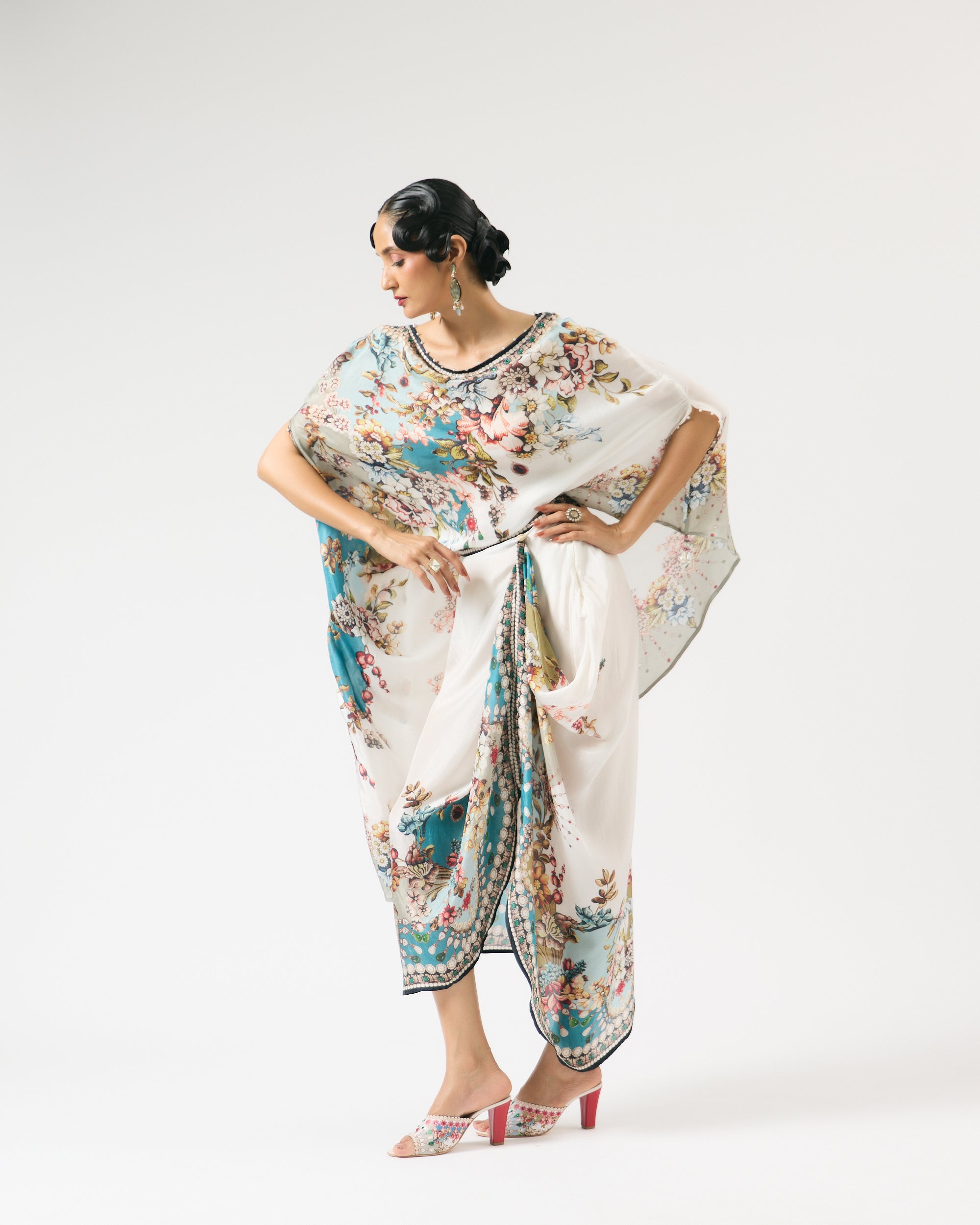 Nizam : Kamini - Ivory/Aqua