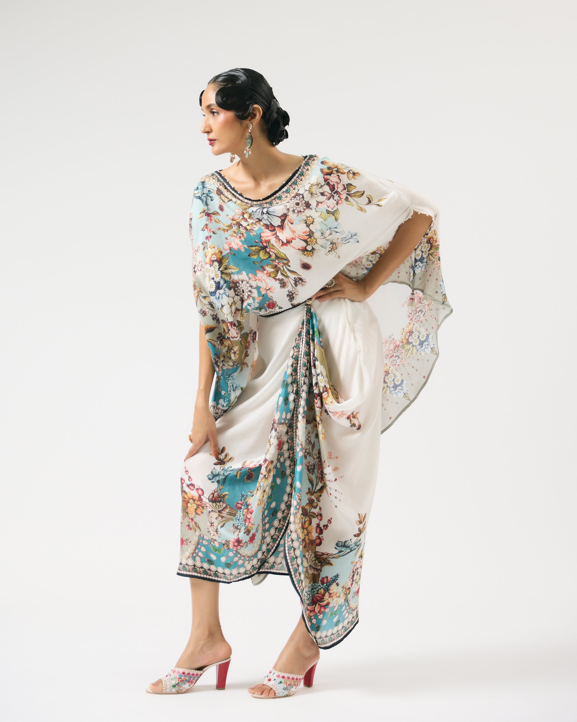 Nizam : Kamini - Ivory/Aqua