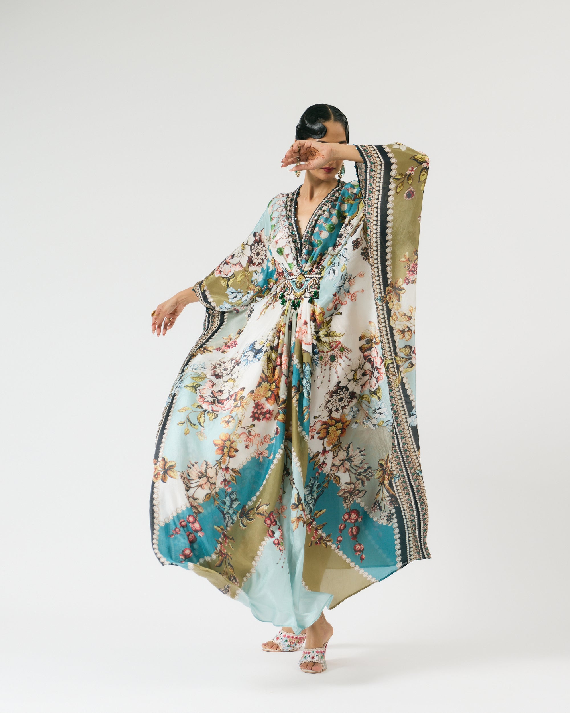 Nizam : Imama - Ivory/Aqua