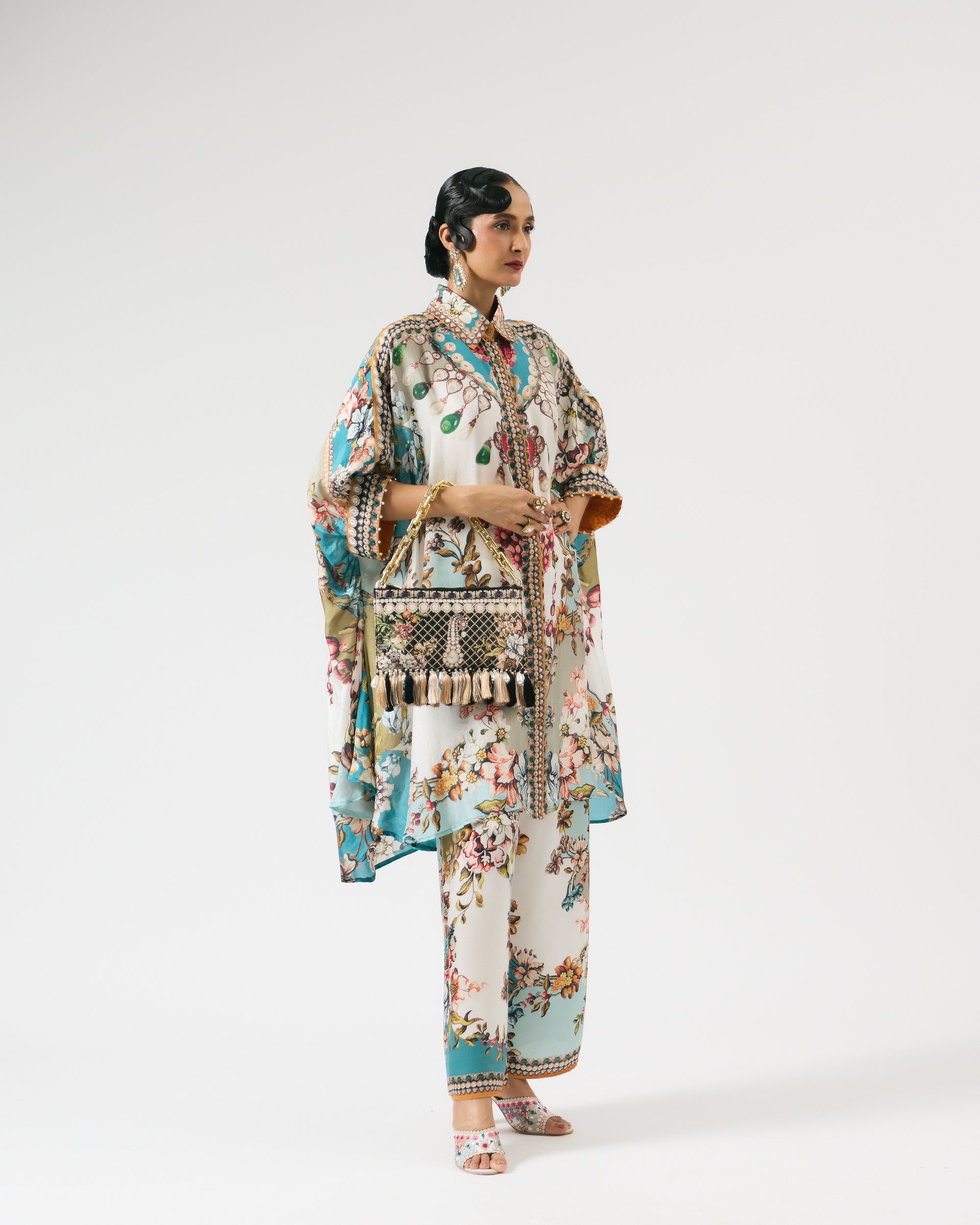 Nizam : Kamara - Ivory/Aqua