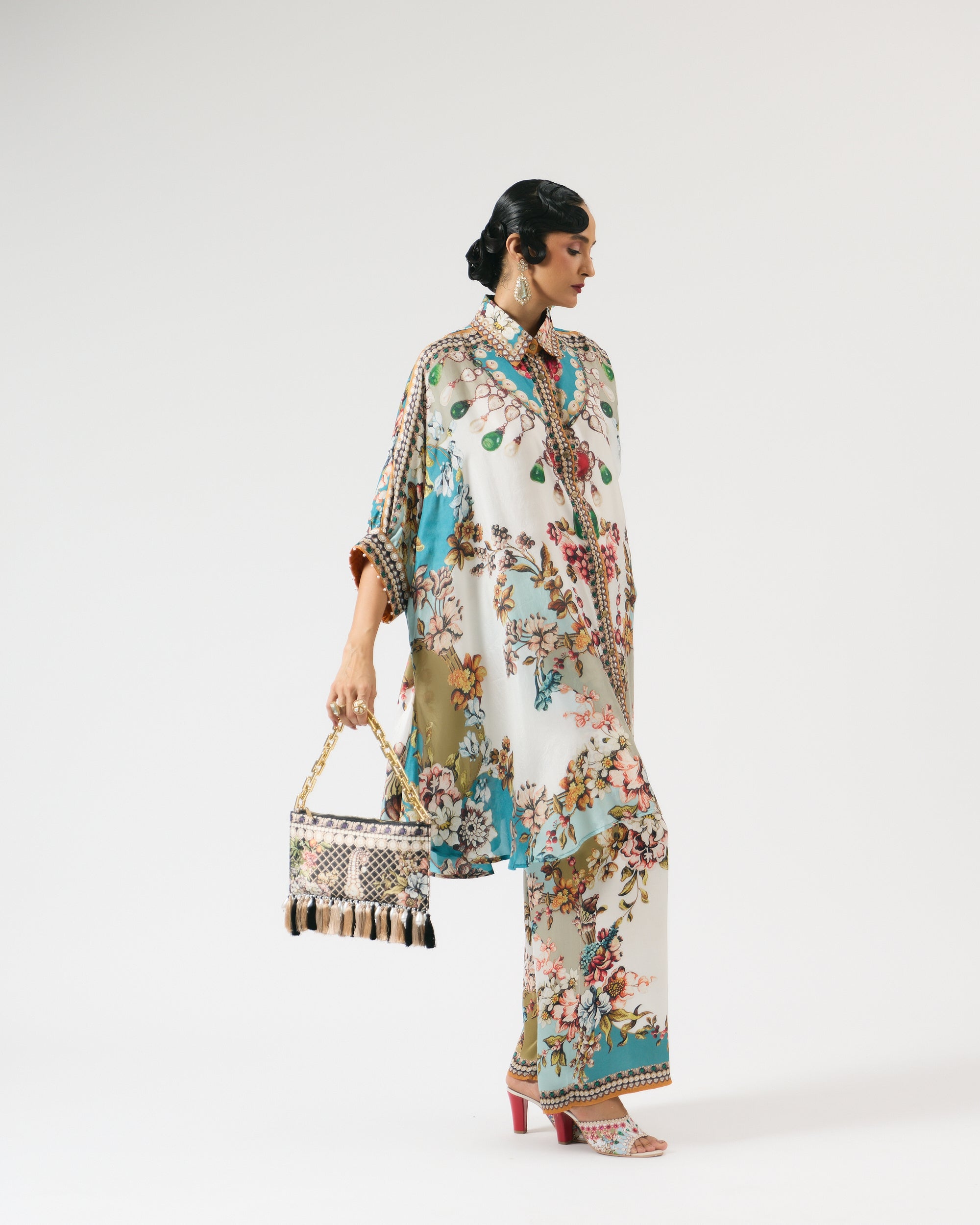 Nizam : Kamara - Ivory/Aqua