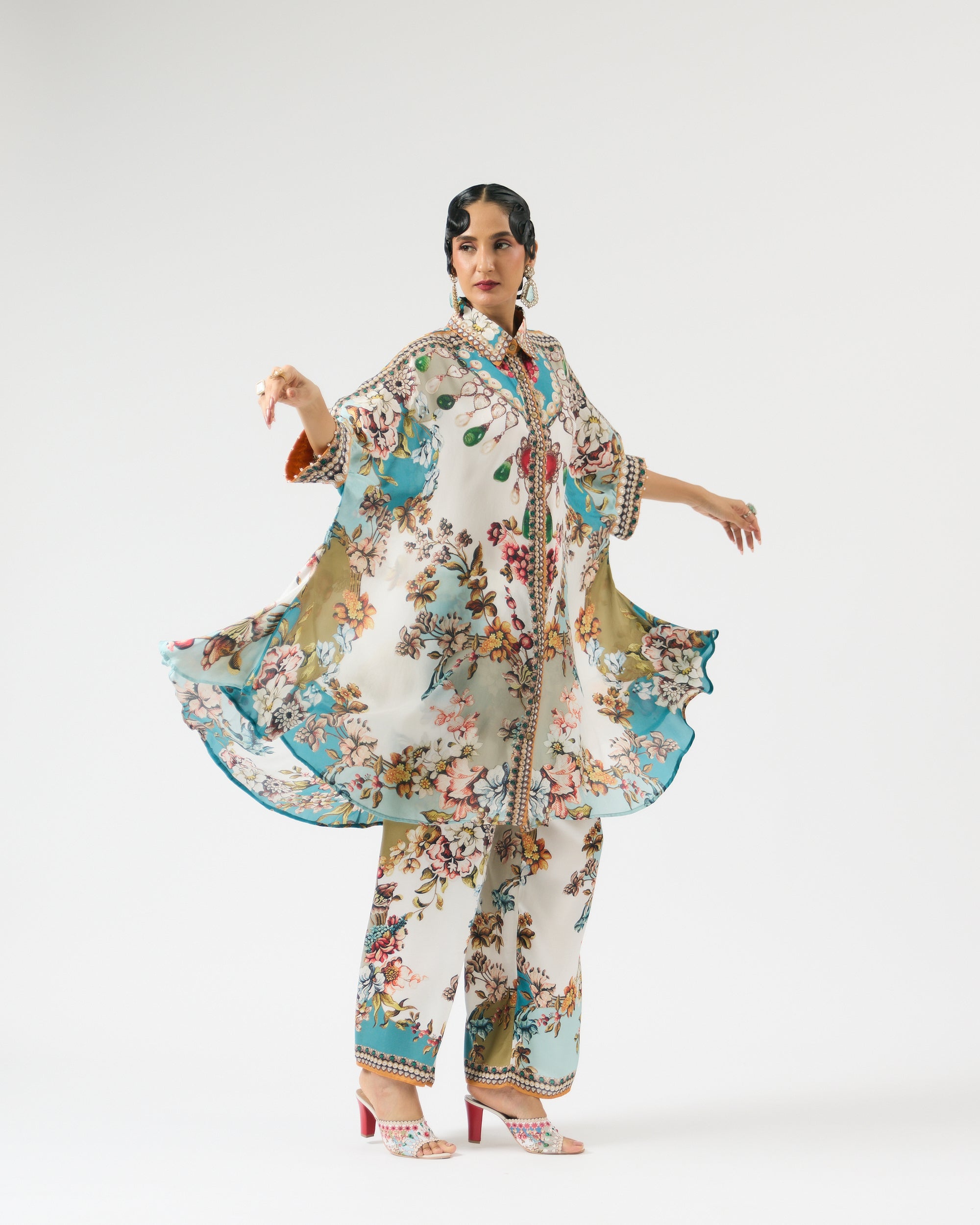 Nizam : Kamara - Ivory/Aqua