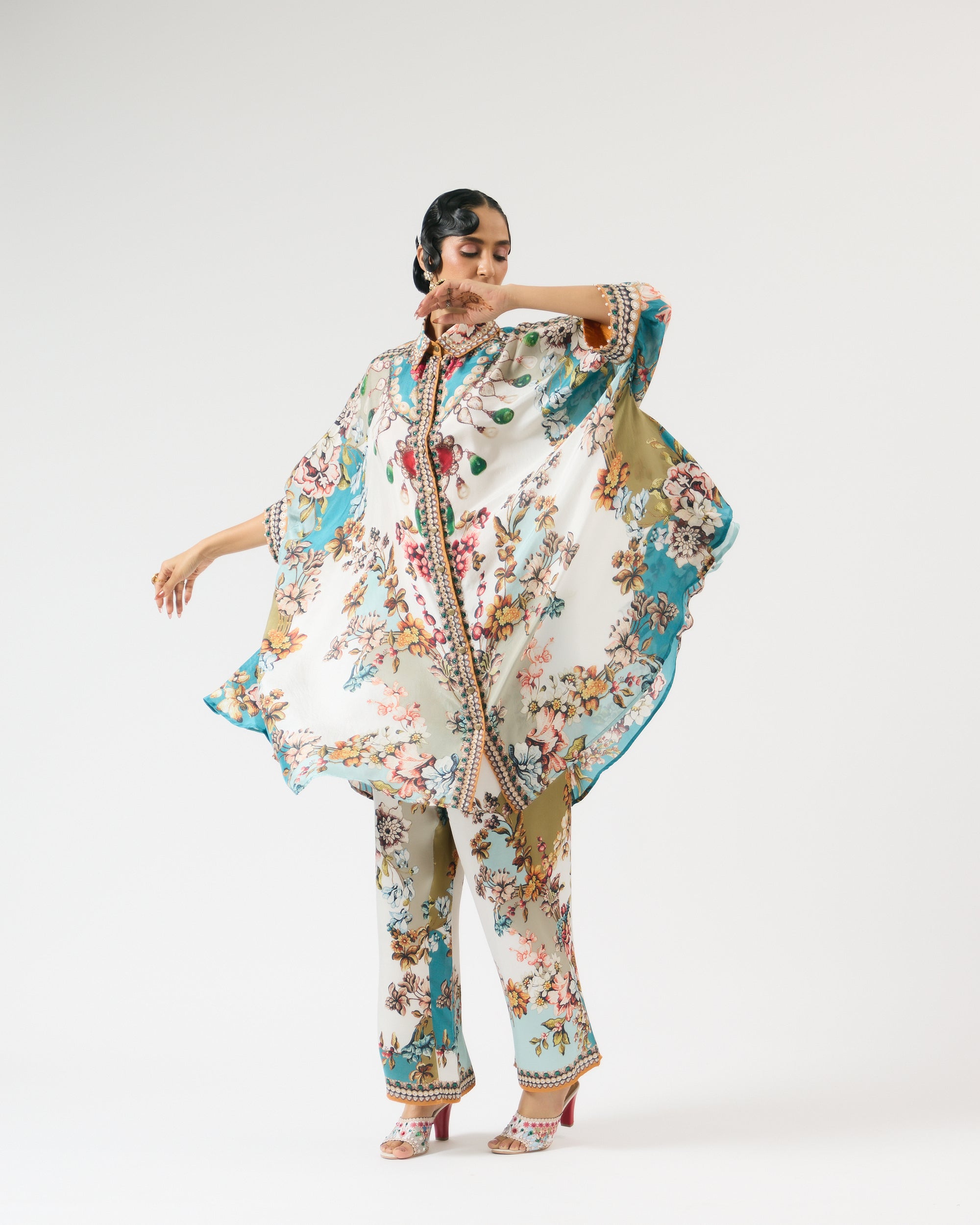 Nizam : Kamara - Ivory/Aqua