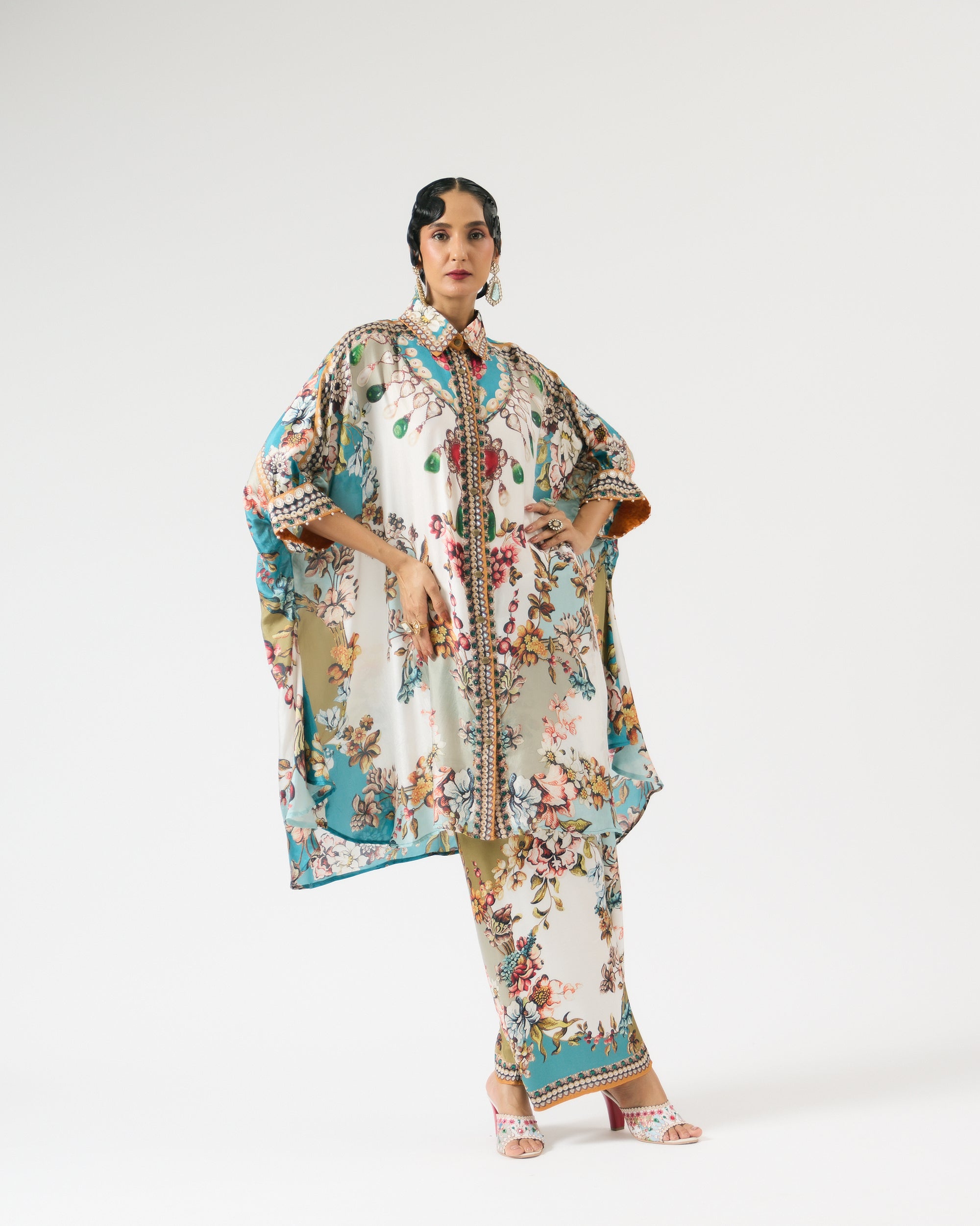 Nizam : Kamara - Ivory/Aqua
