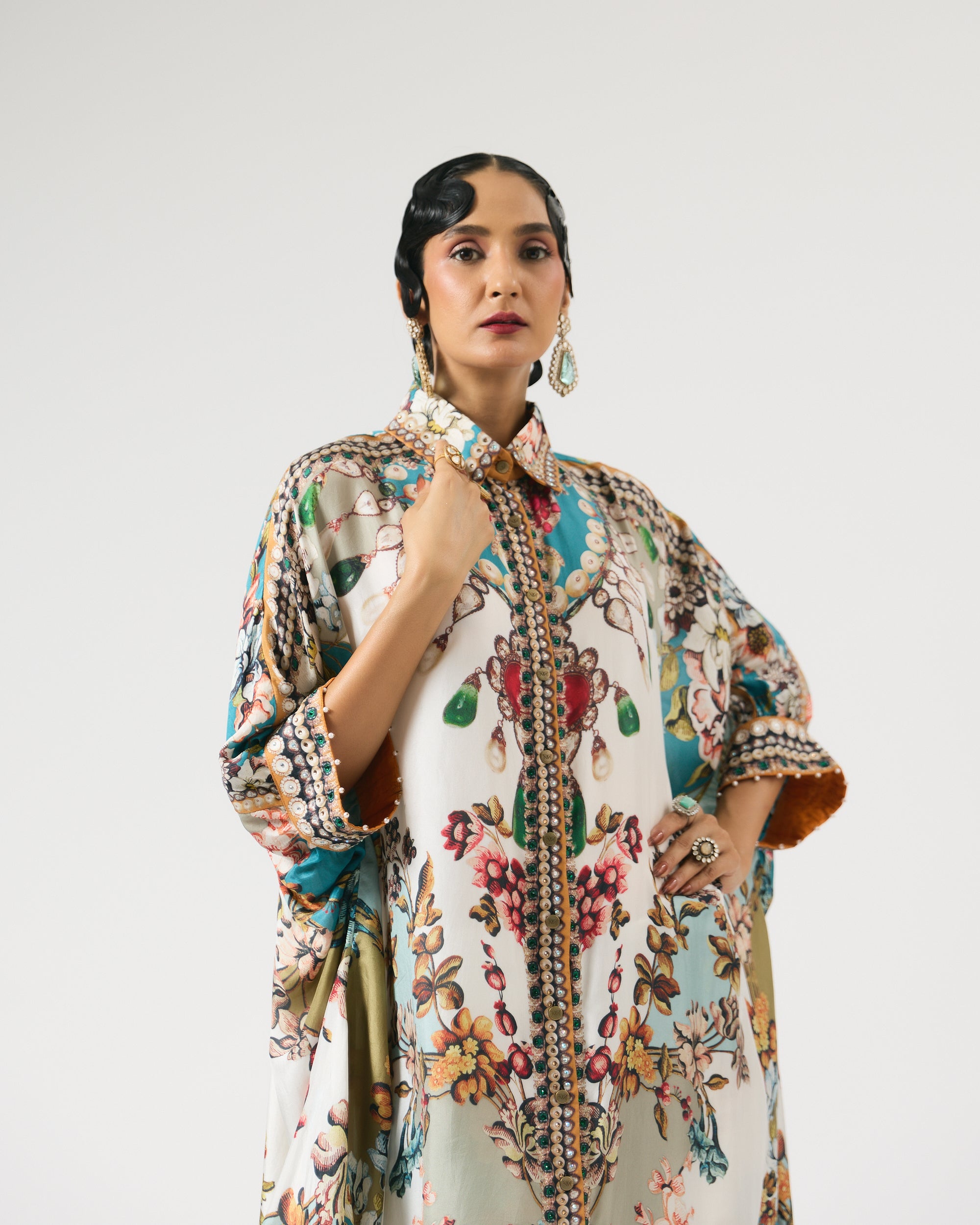 Nizam : Kamara - Ivory/Aqua