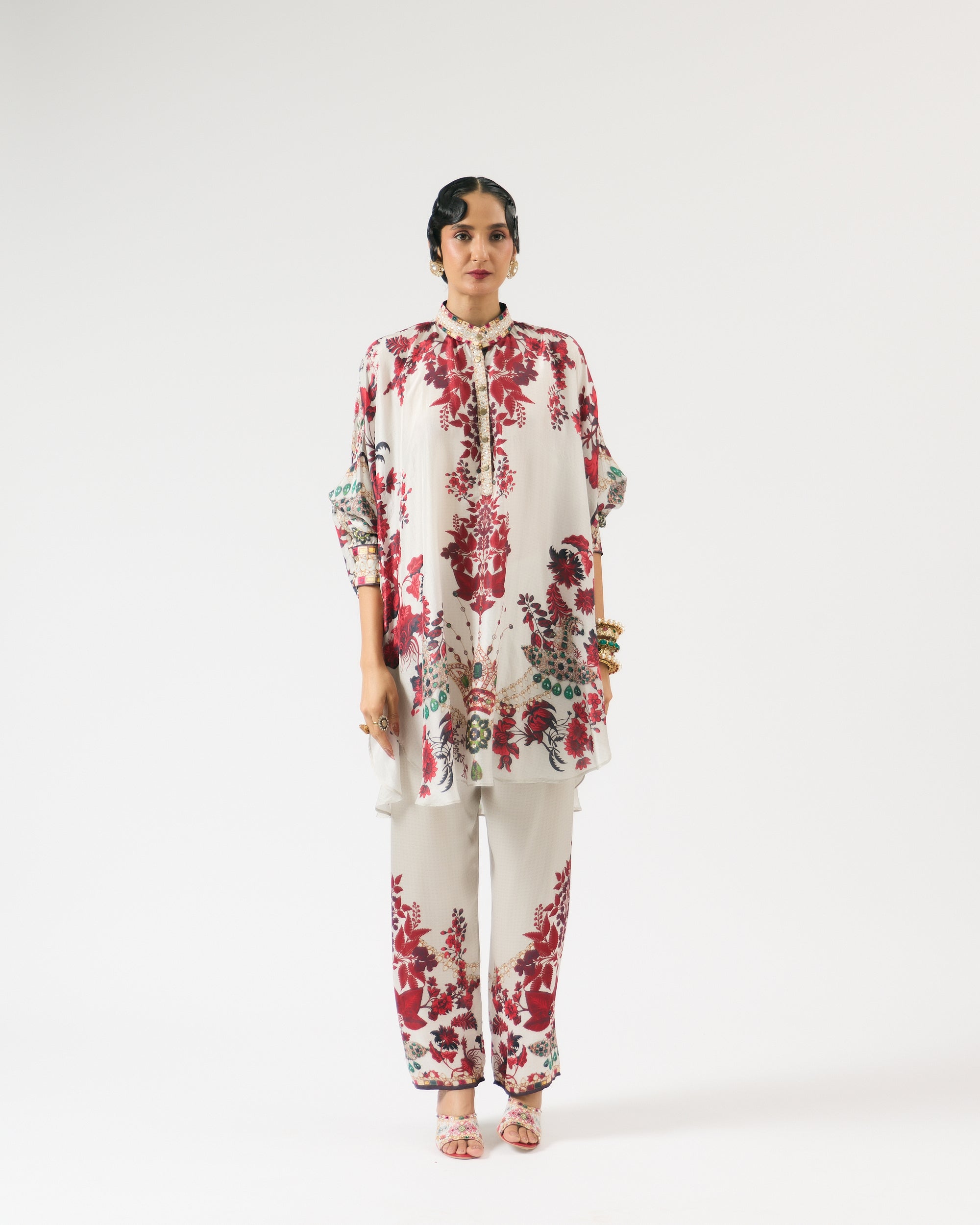 Nizam : Mabel - Ivory/Red