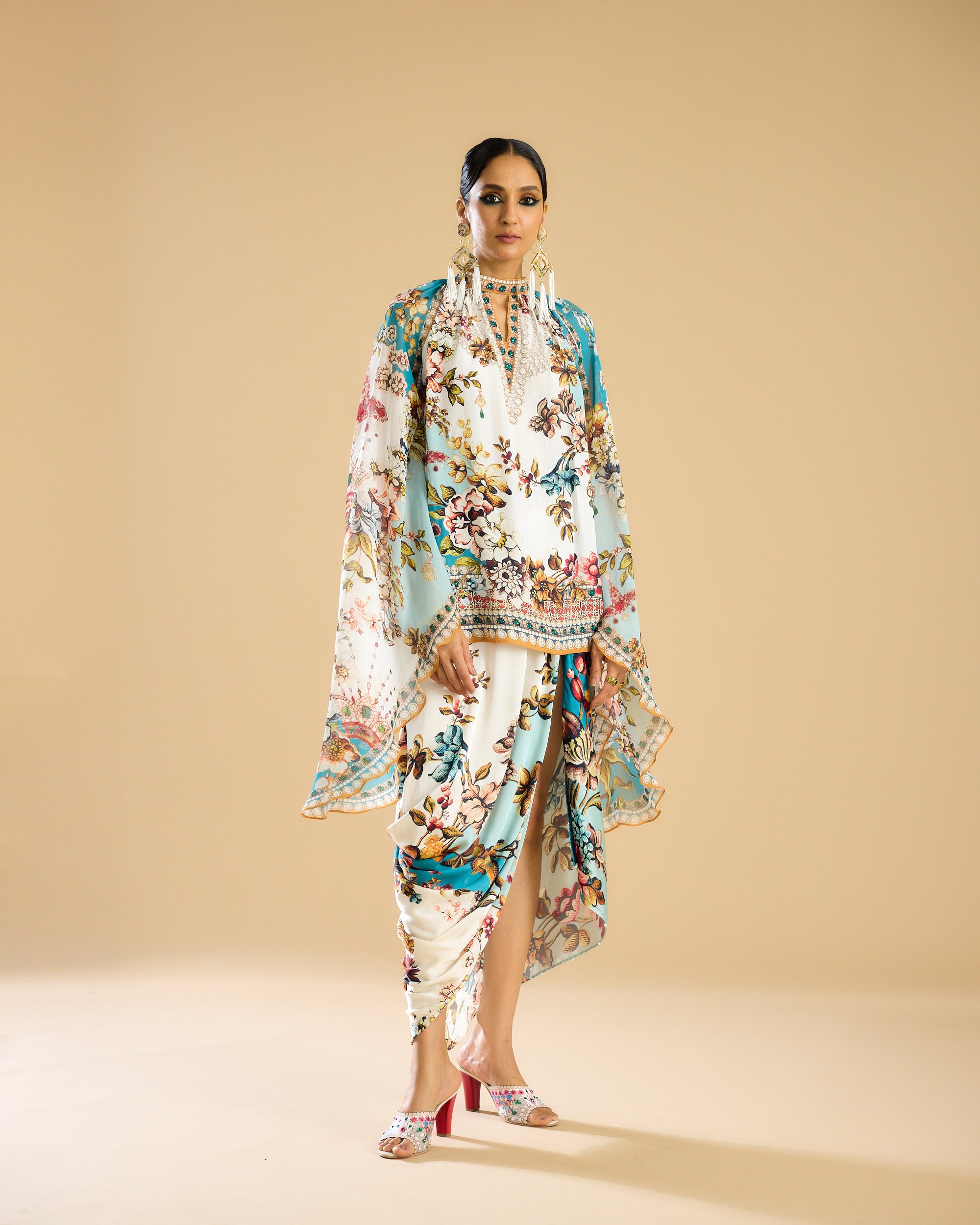 Nizam : Misba - Ivory/Aqua