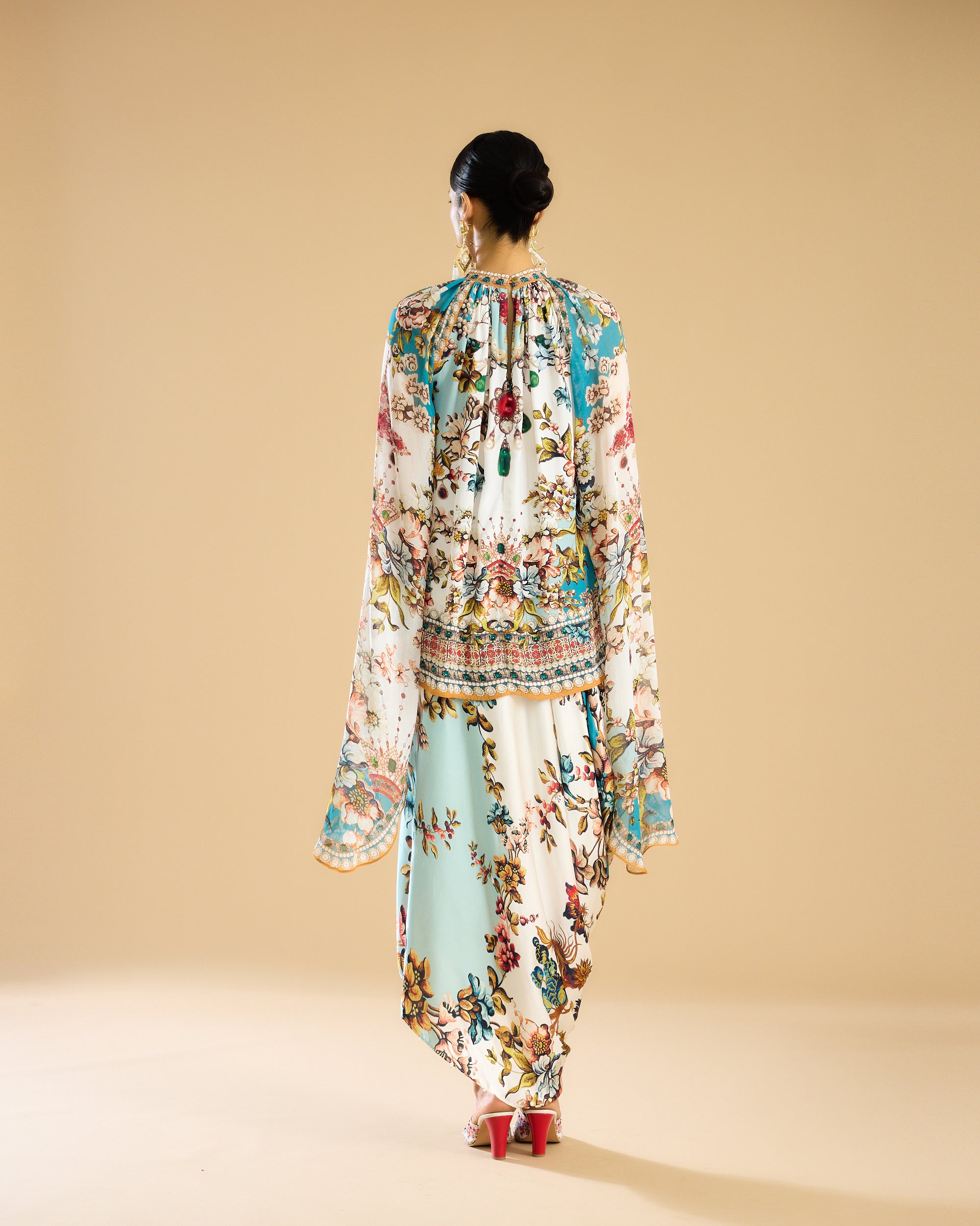 Nizam : Misba - Ivory/Aqua