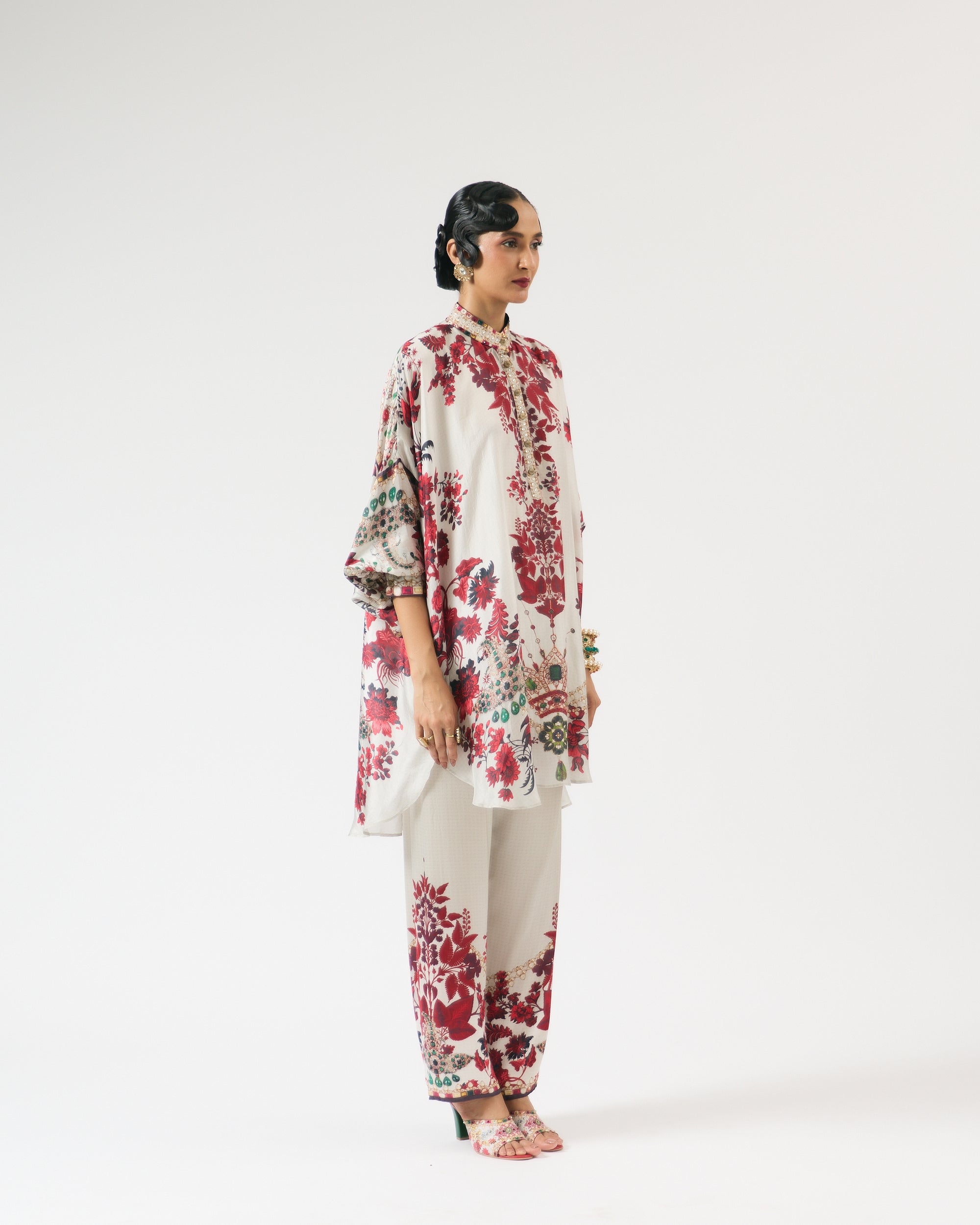 Nizam : Mabel - Ivory/Red