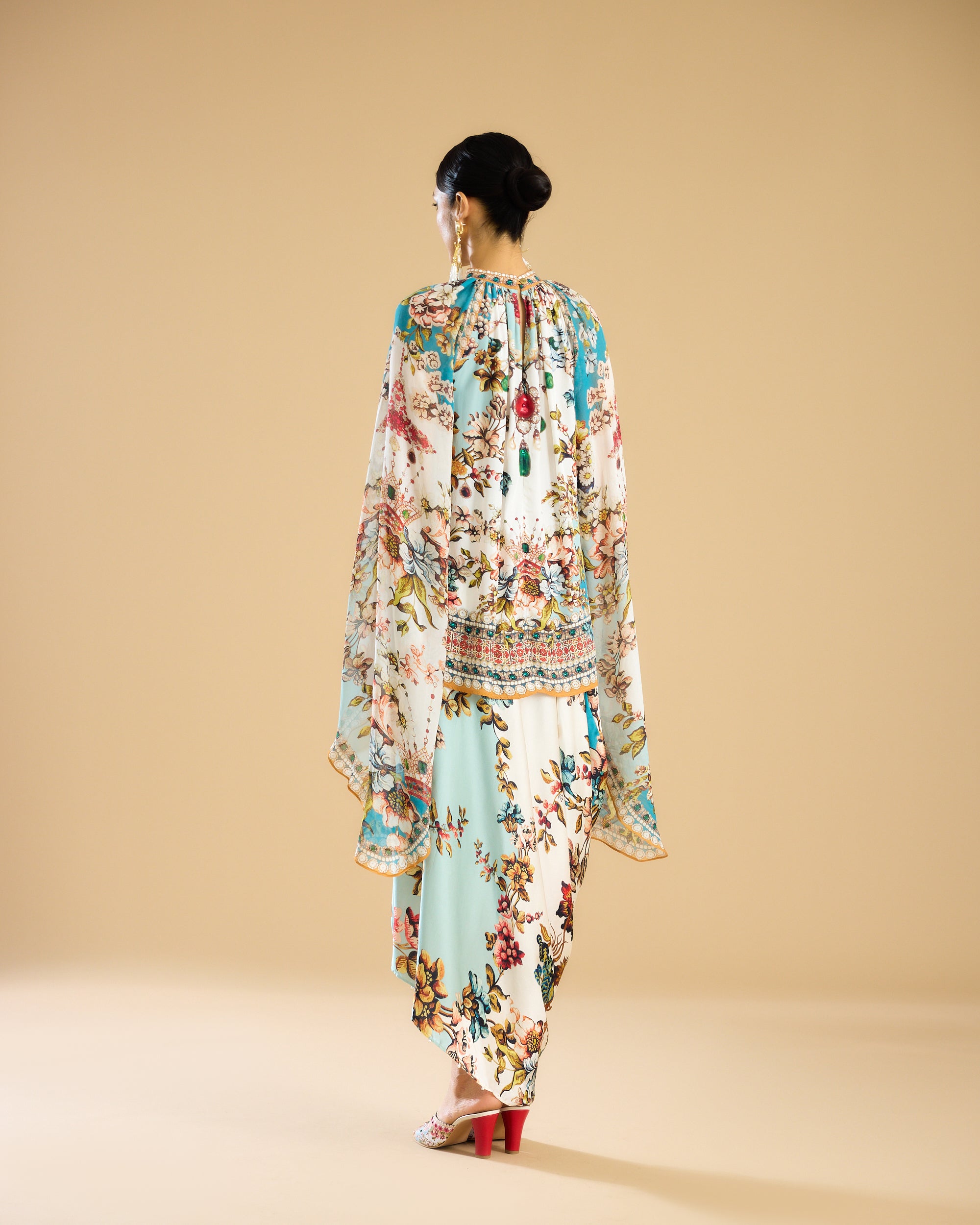 Nizam : Misba - Ivory/Aqua