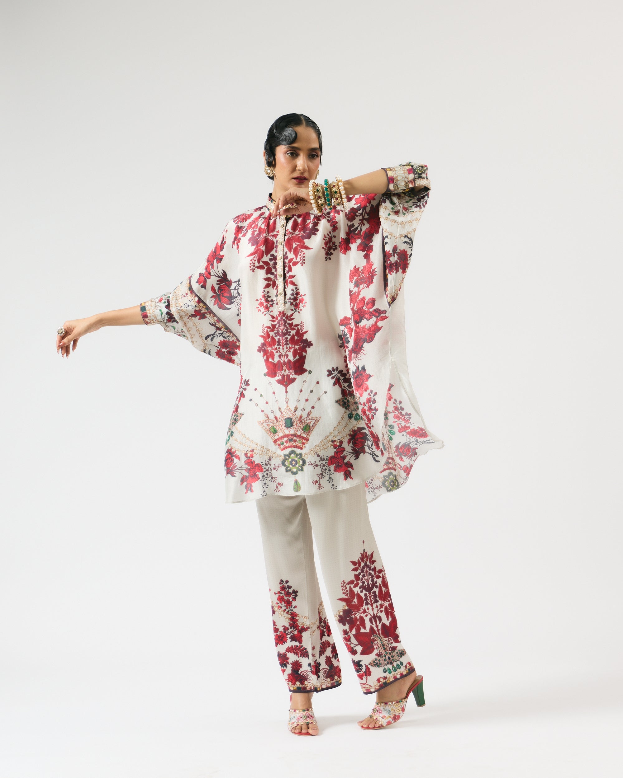 Nizam : Mabel - Ivory/Red
