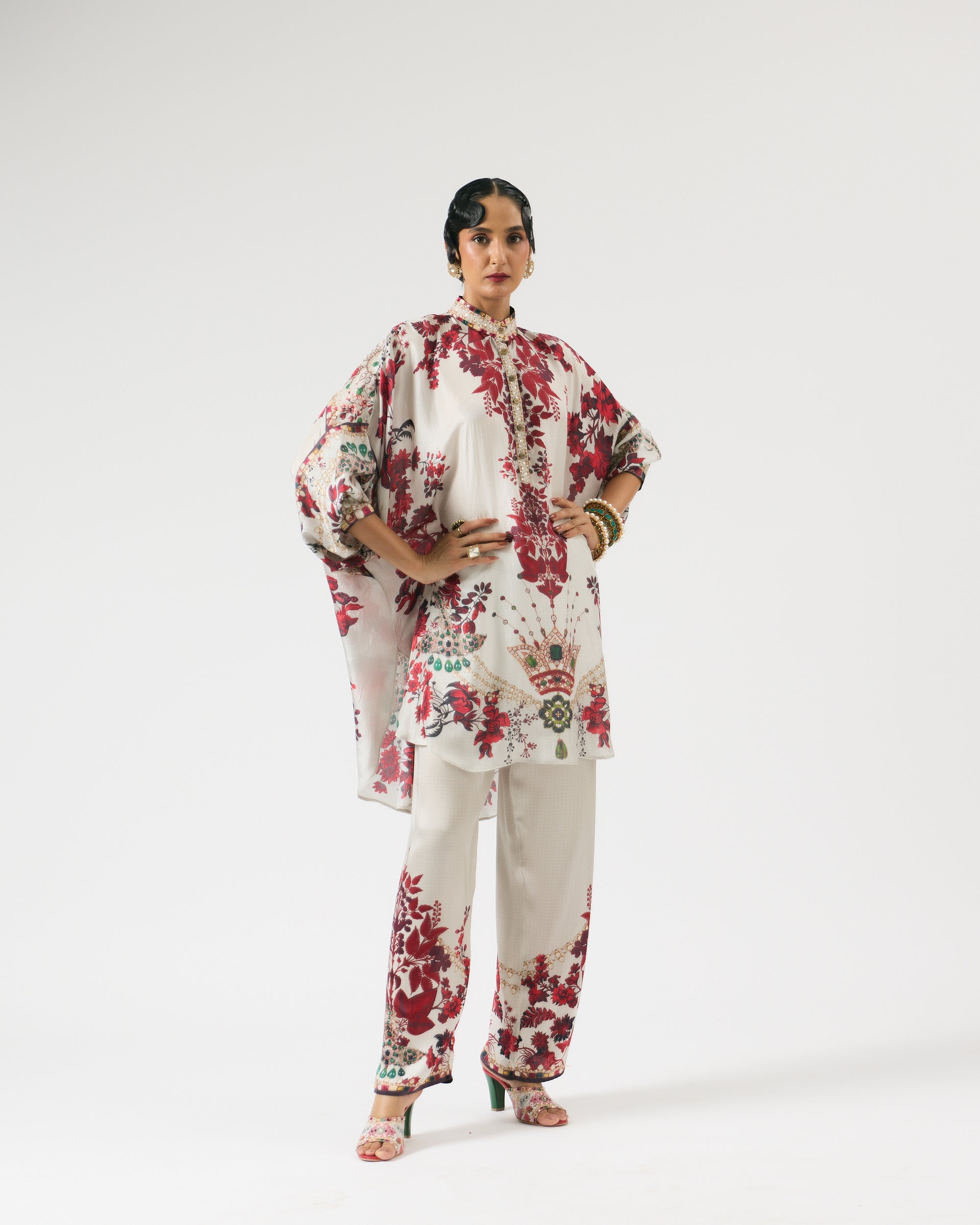 Nizam : Mabel - Ivory/Red