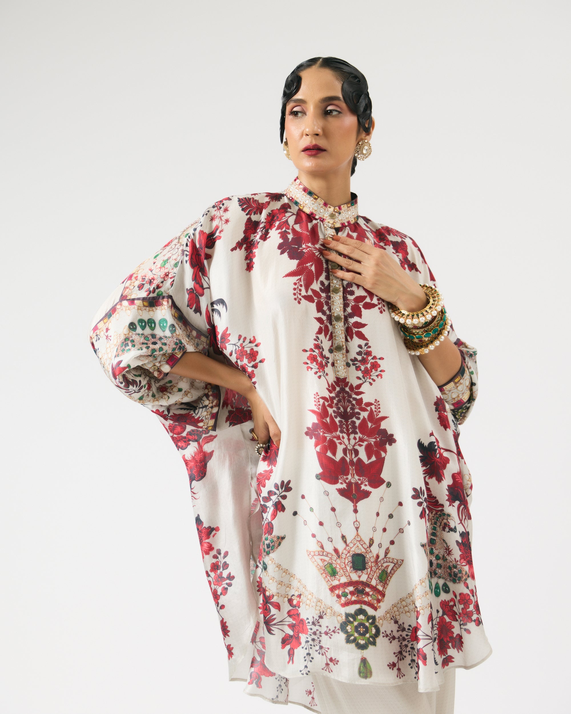 Nizam : Mabel - Ivory/Red