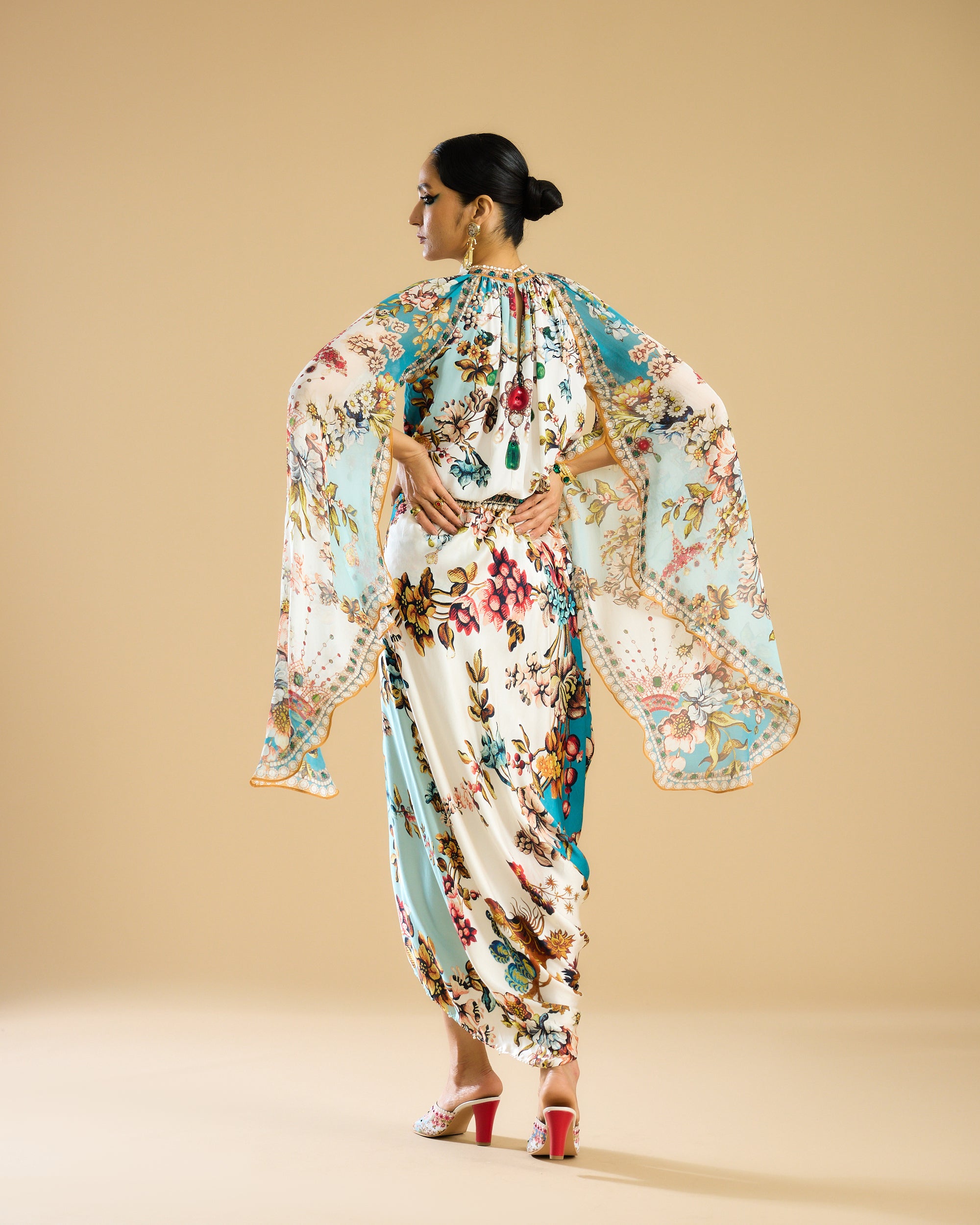 Nizam : Misba - Ivory/Aqua