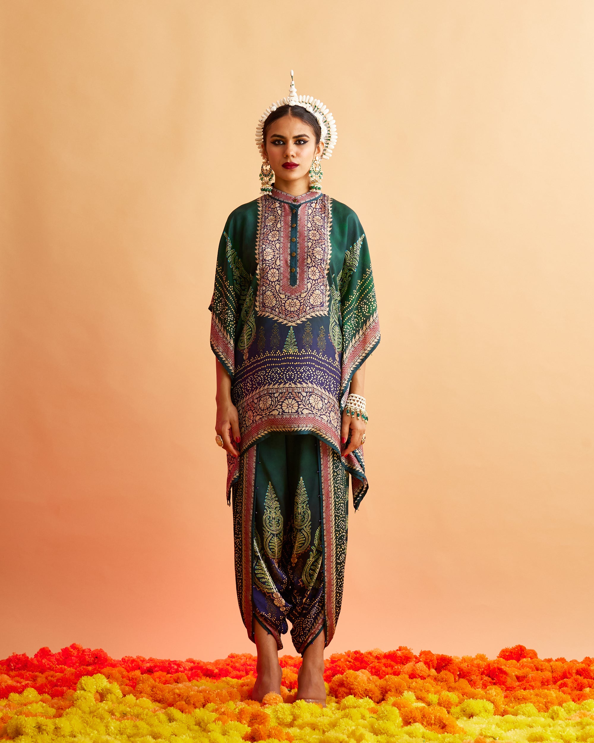 Ganjam : Manju/Sonth - Emerald/Navy