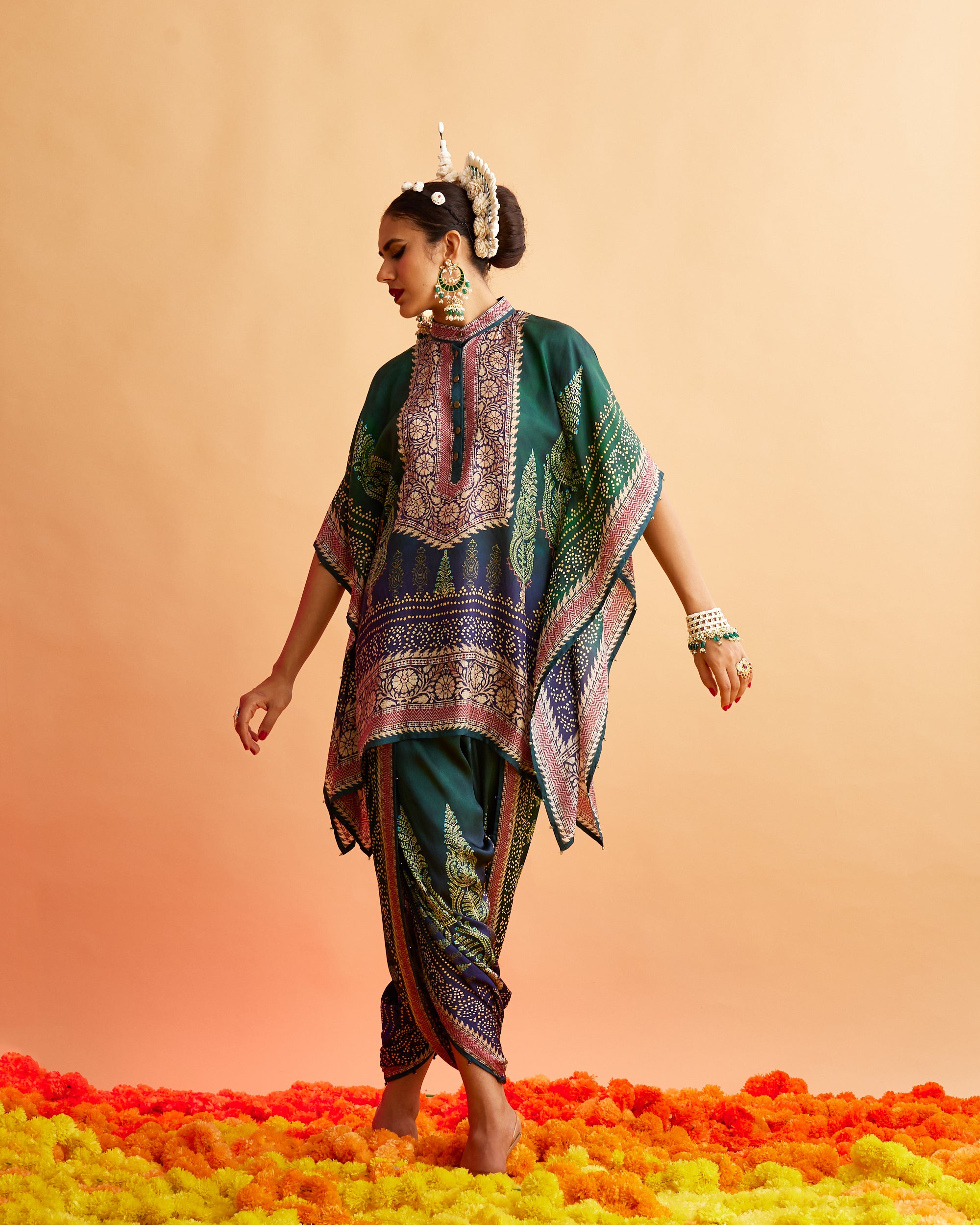 Ganjam : Manju/Sonth - Emerald/Navy