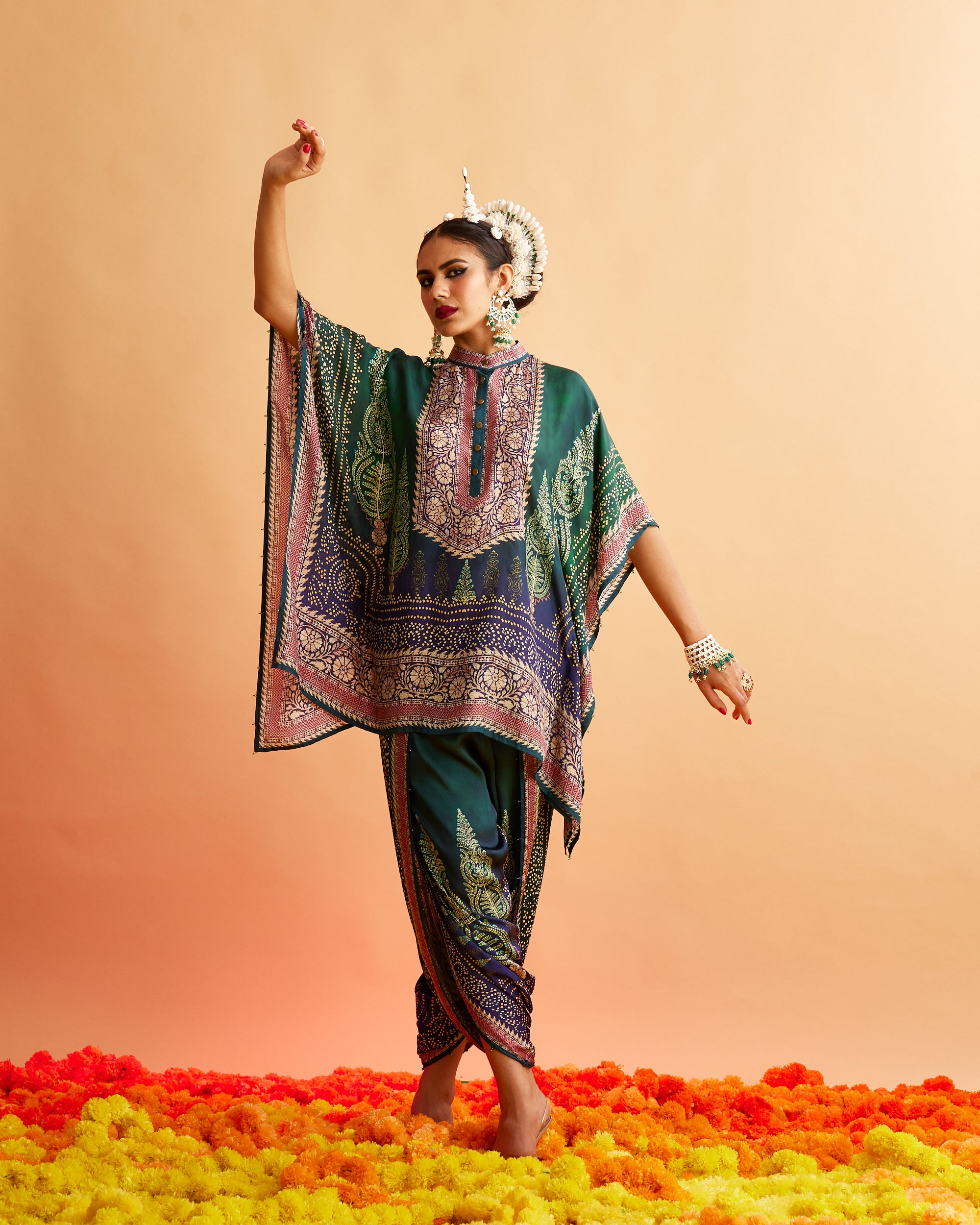 Ganjam : Manju/Sonth - Emerald/Navy