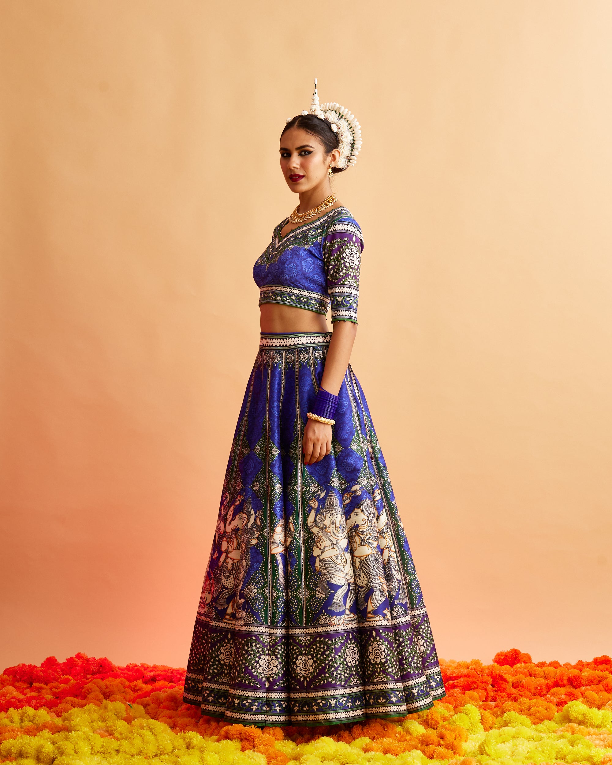 Ganjam : Leela - Navy/Purple