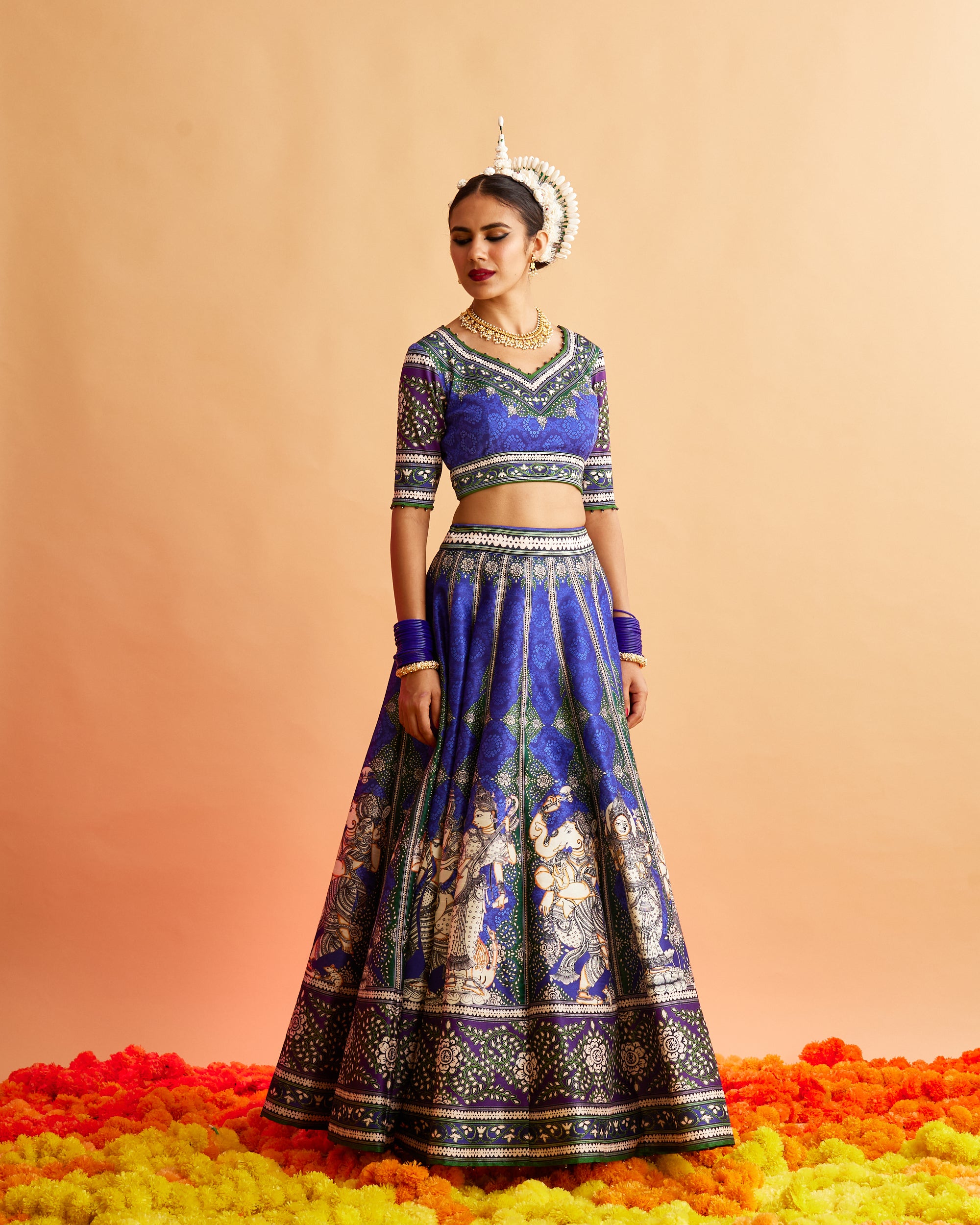 Ganjam : Leela - Navy/Purple