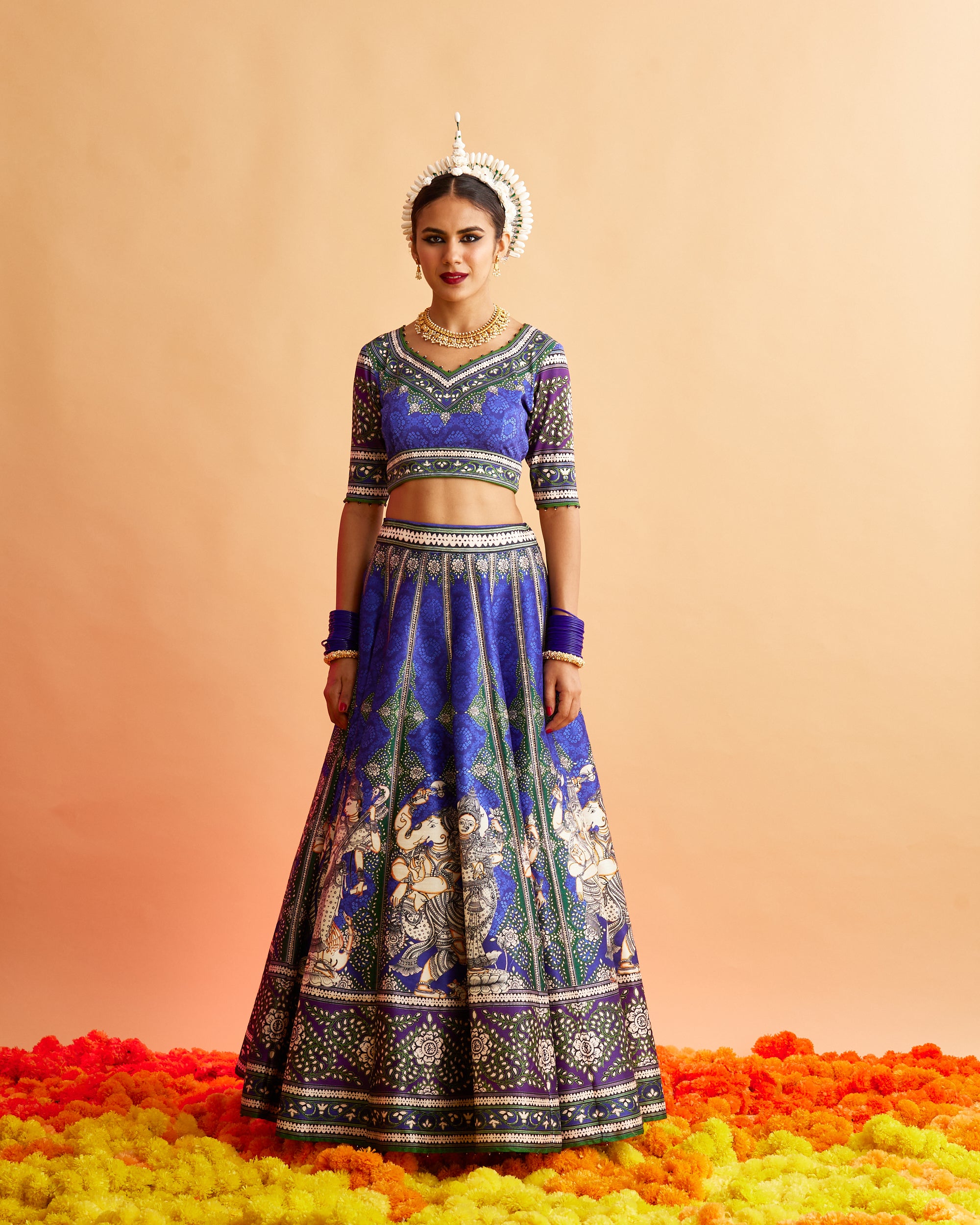 Ganjam : Leela - Navy/Purple