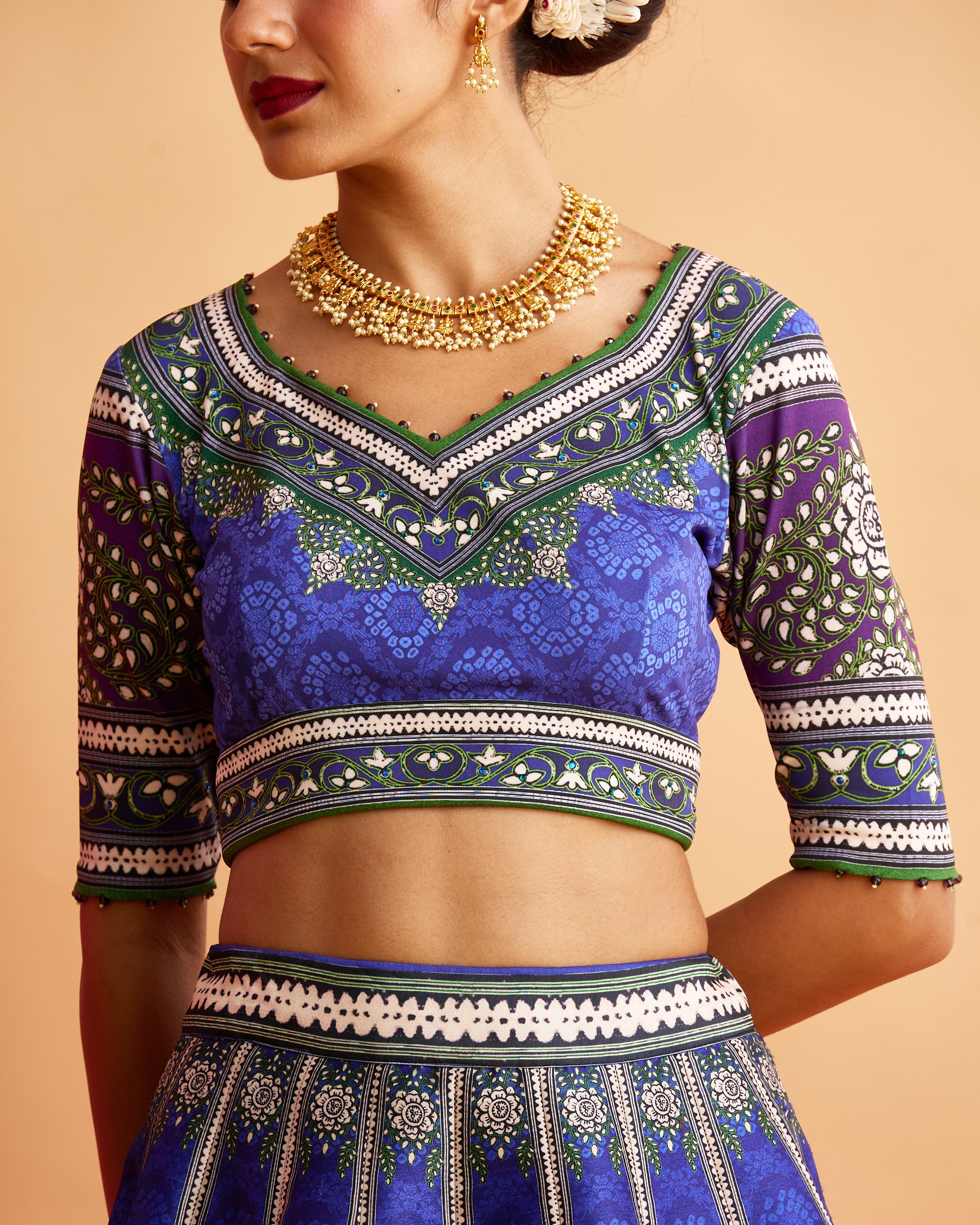 Ganjam : Leela - Navy/Purple