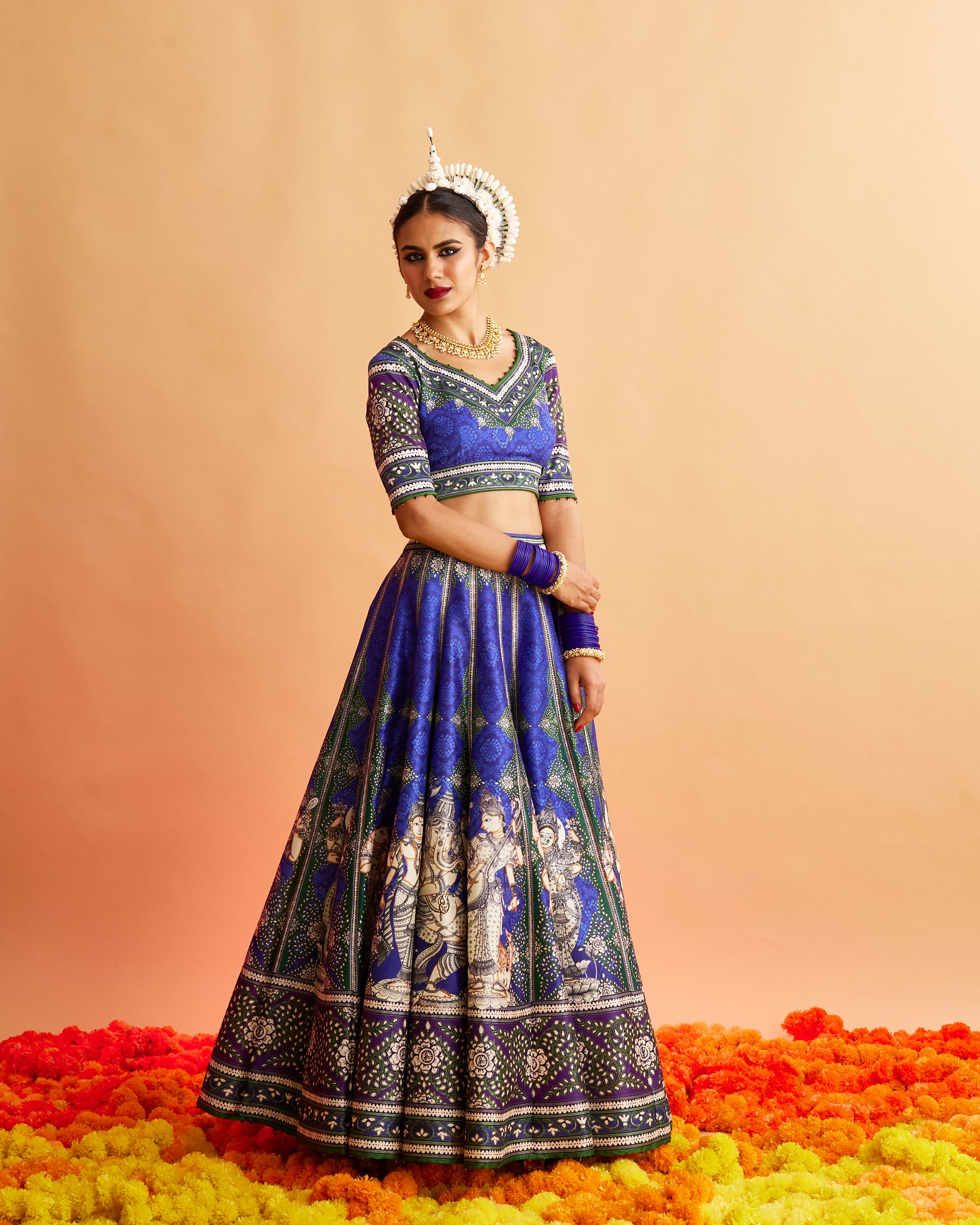 Ganjam : Leela - Navy/Purple