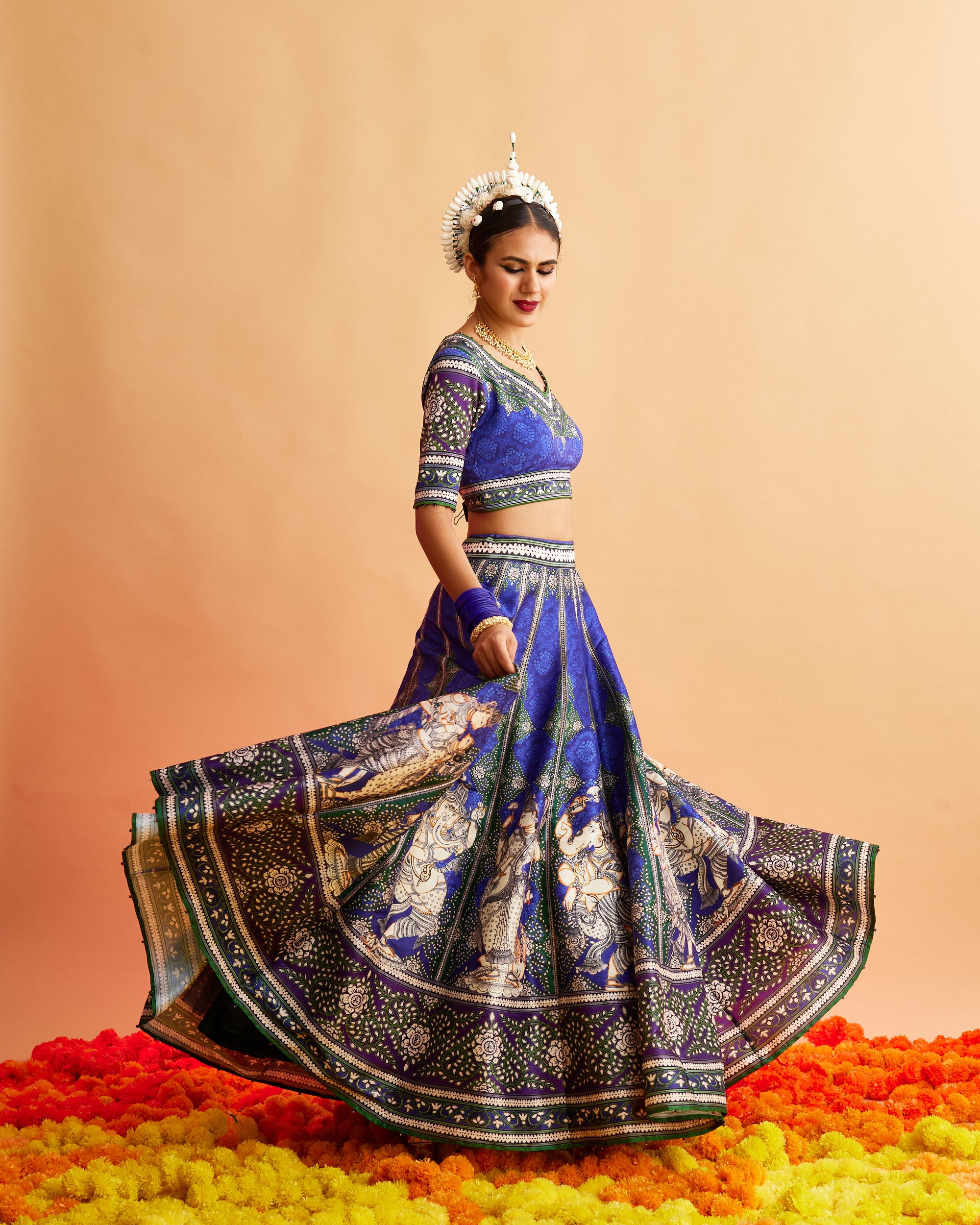 Ganjam : Leela - Navy/Purple