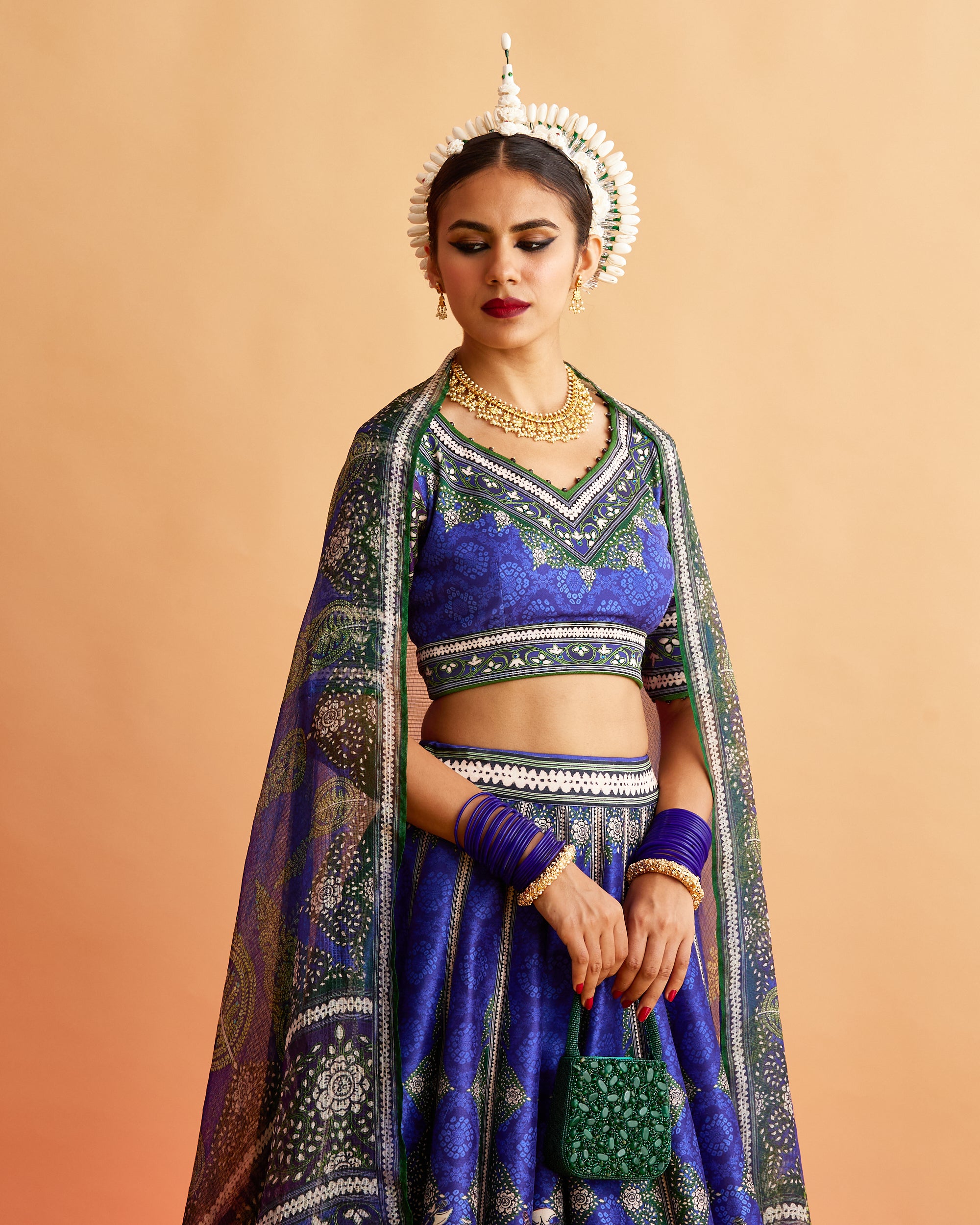 Ganjam : Leela - Navy/Purple