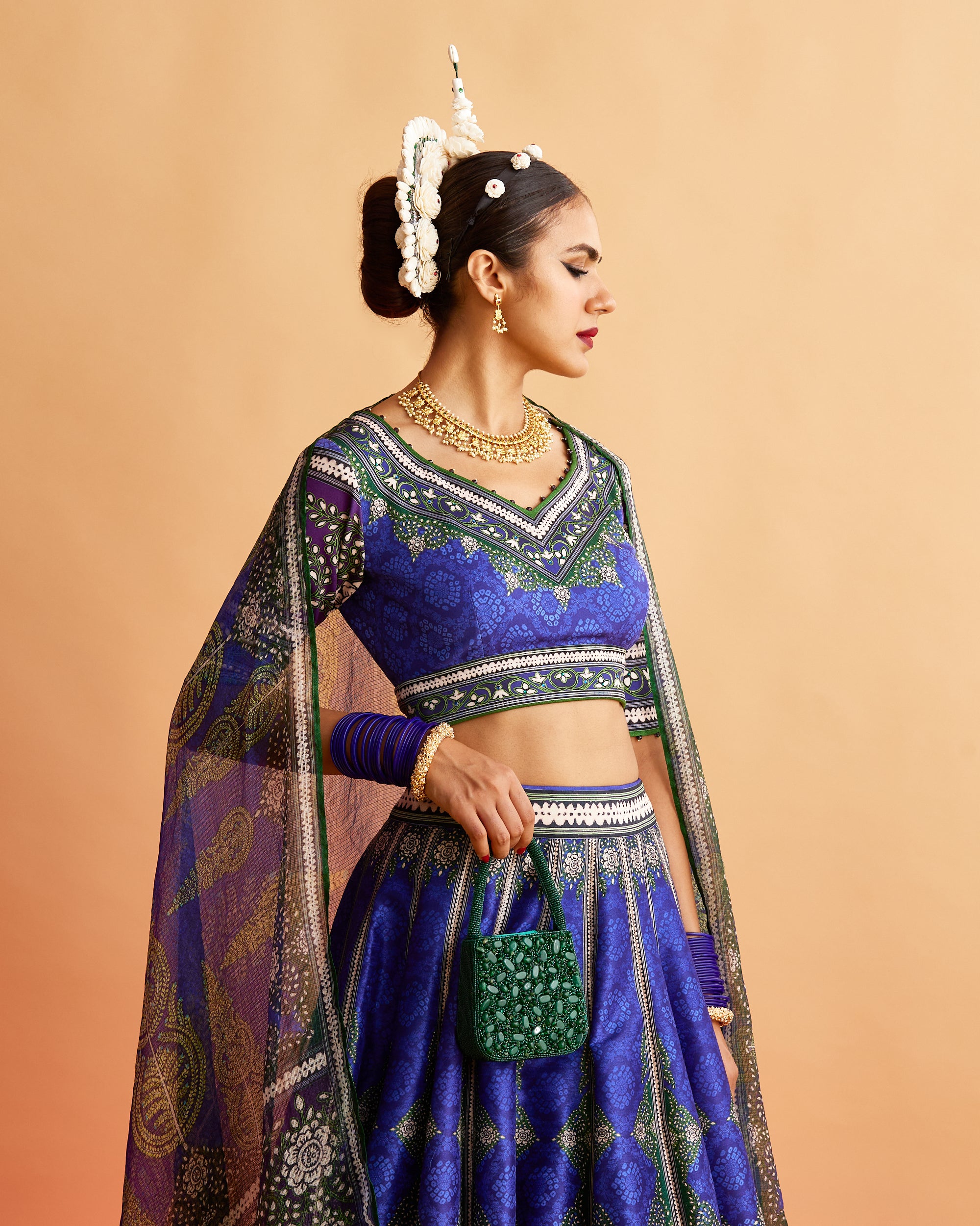 Ganjam : Leela - Navy/Purple